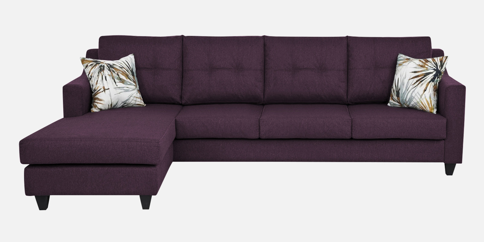 Welly Fabric RHS Sectional Sofa (3+Lounger) In Greek Purple Colour - Febonic Living