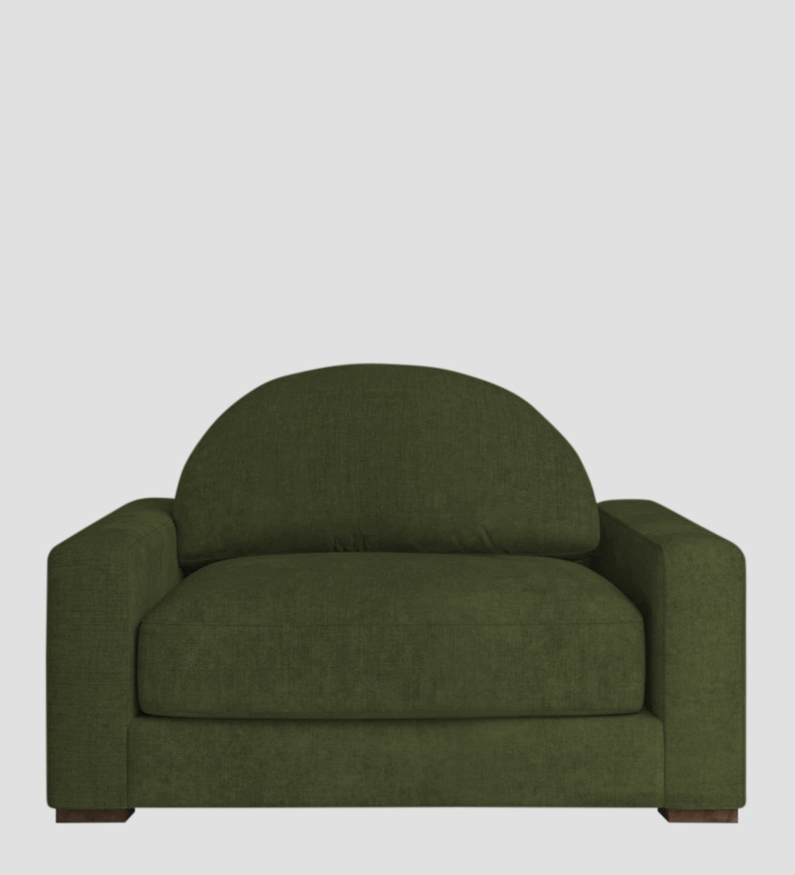 Dara Fabric 1 Seater Sofa In Olive Green Colour - Febonic Living