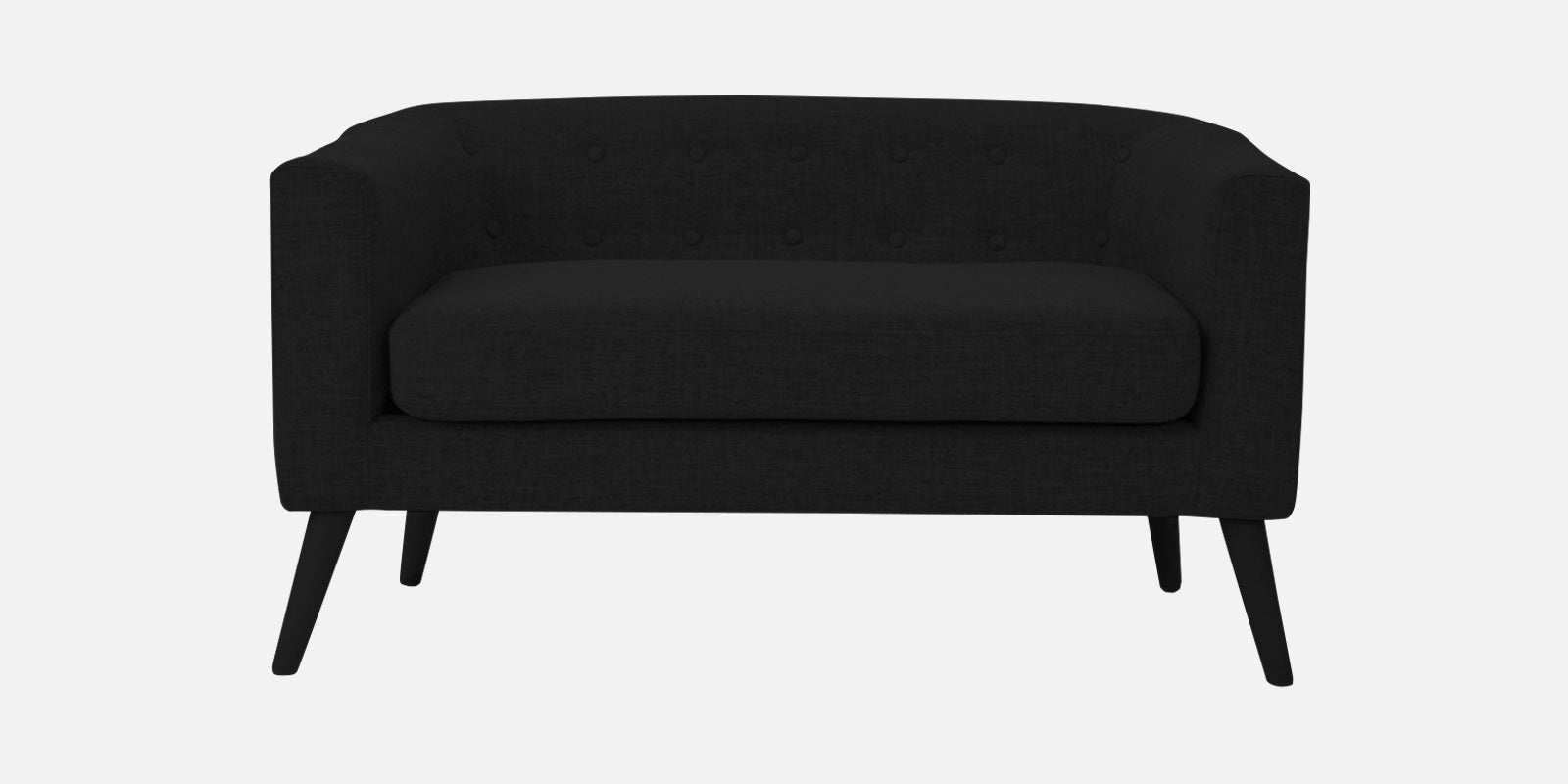 Casper Fabric 2 Seater Sofa In Zed Black Colour - Febonic Living