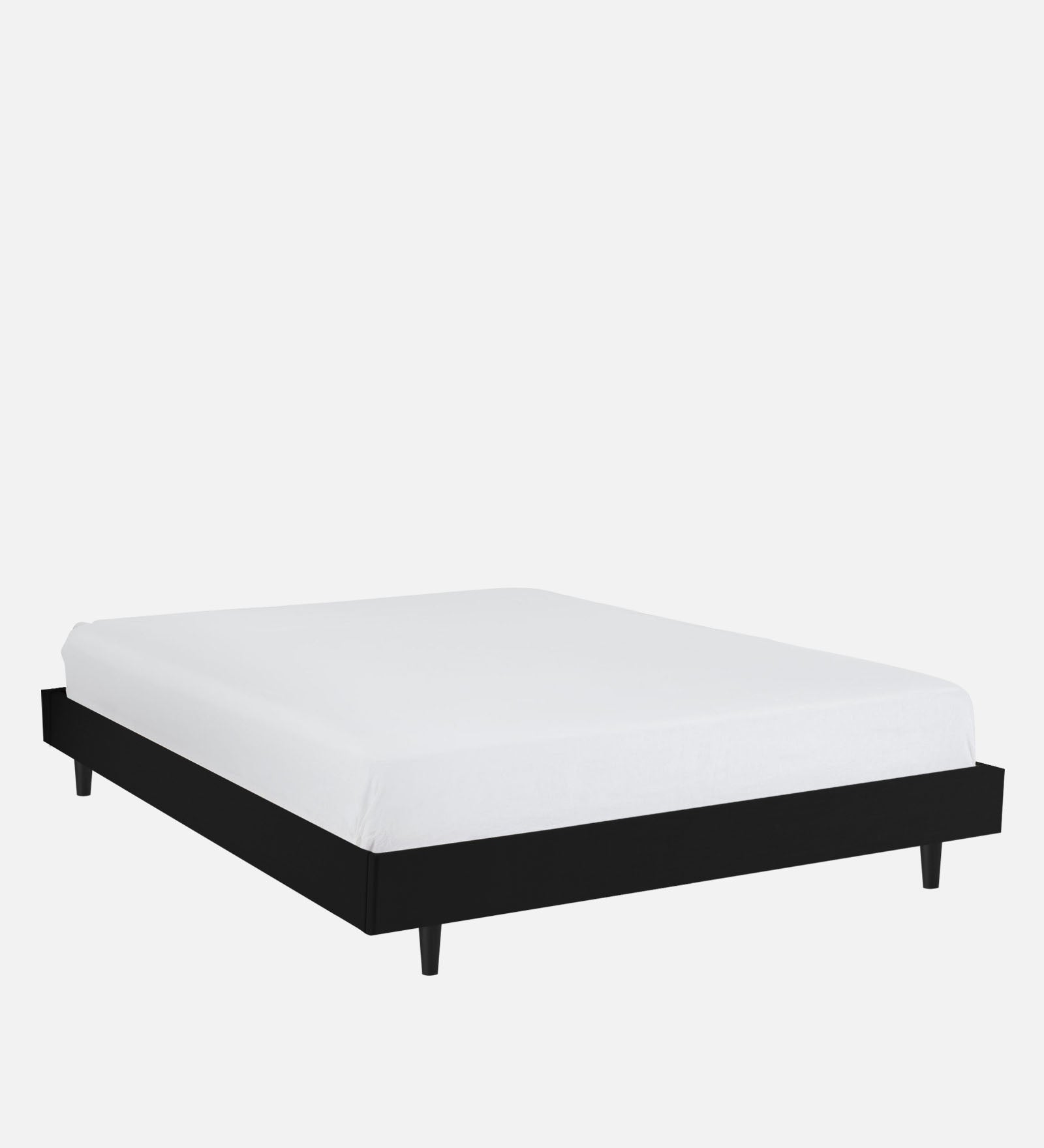 Basi Fabric King Size Bed In Zed Black Colour - Febonic Living