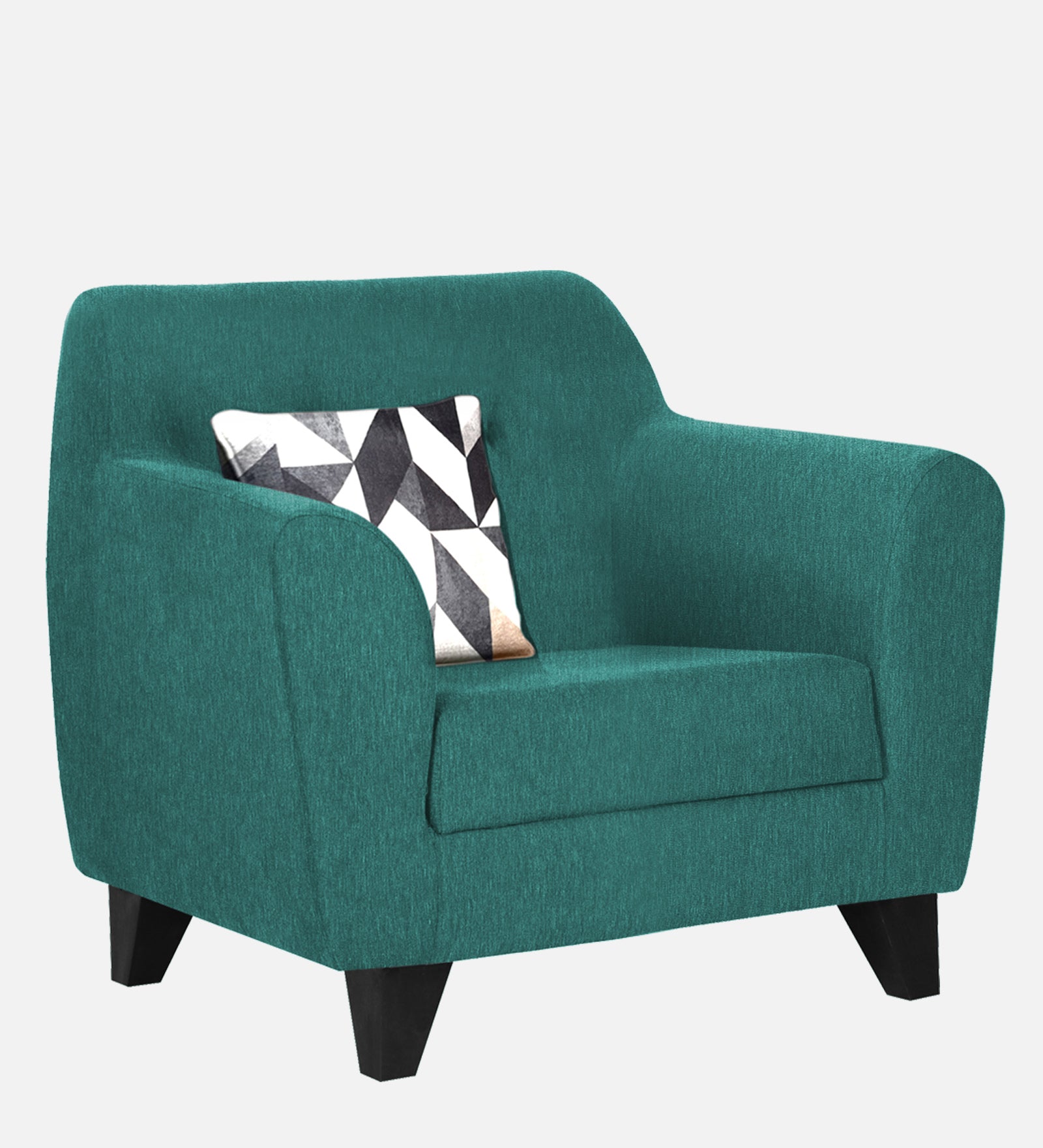 Melaan Fabric 1 Seater Sofa In Sea Green Colour - Febonic Living