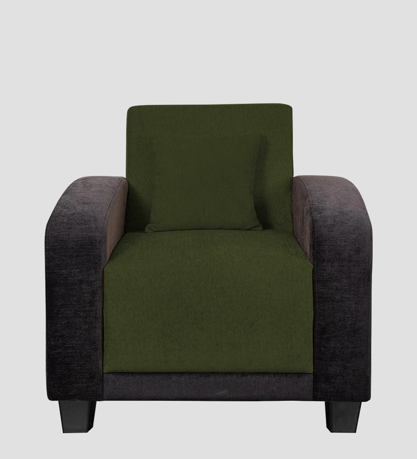 Alex Fabric 1 Seater Sofa In Olive Green Colour - Febonic Living