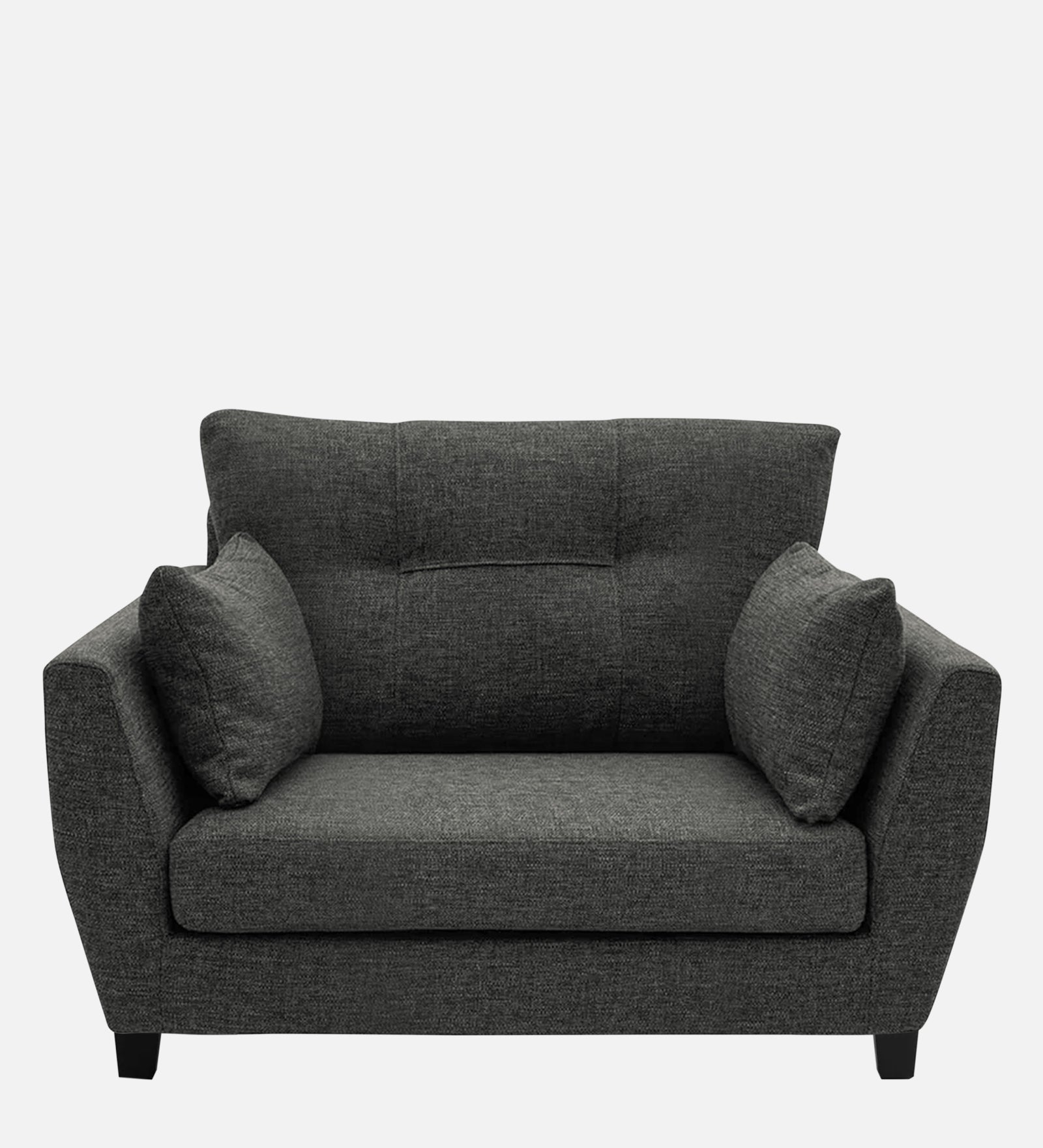 Mario Fabric 1 Seater Sofa In Charcoal Grey Colour - Febonic Living