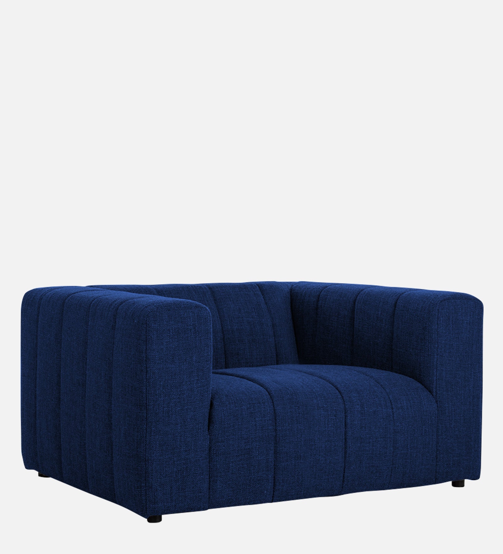 Lara Fabric 1 Seater Sofa In Royal Blue Colour - Febonic Living