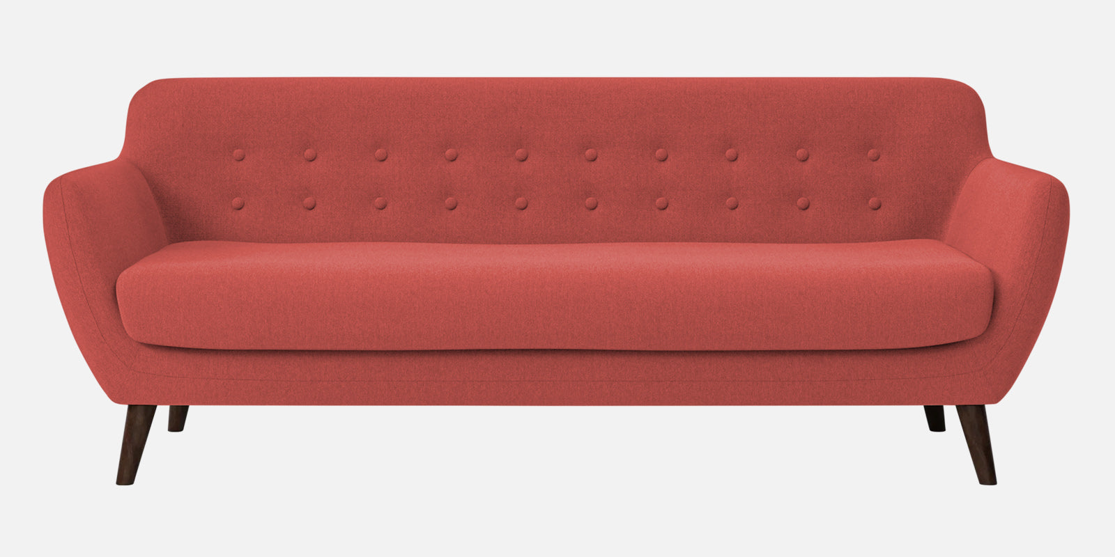Goofy Fabric 3 Seater Sofa In Salmon Pink Colour - Febonic Living