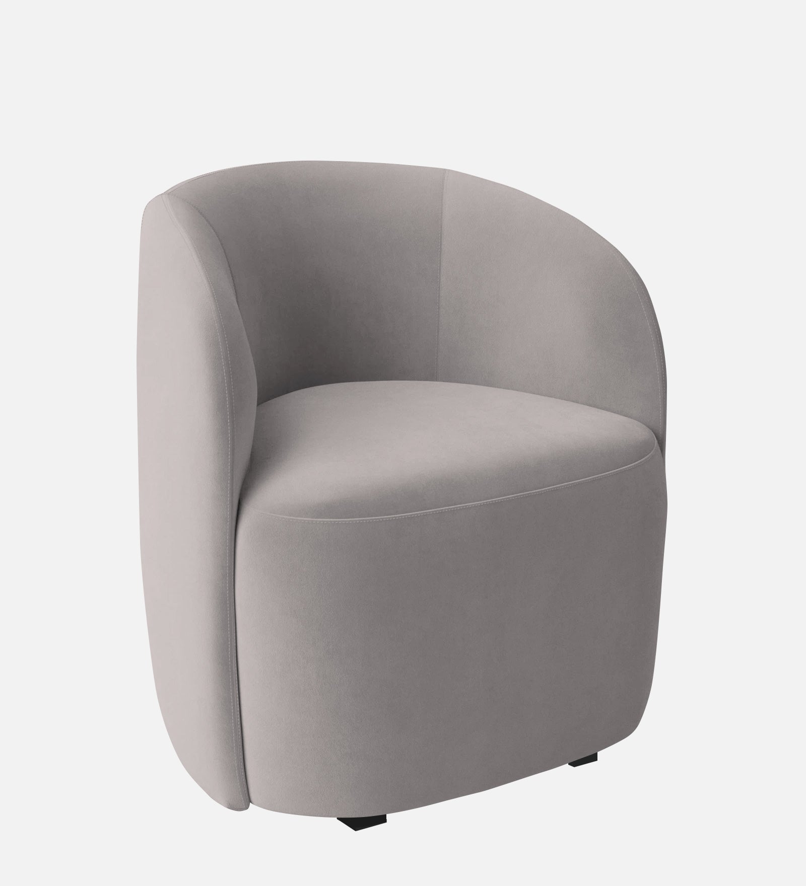 Lucky Velvet Wing Chair In Pearl Grey Colour - Febonic Living
