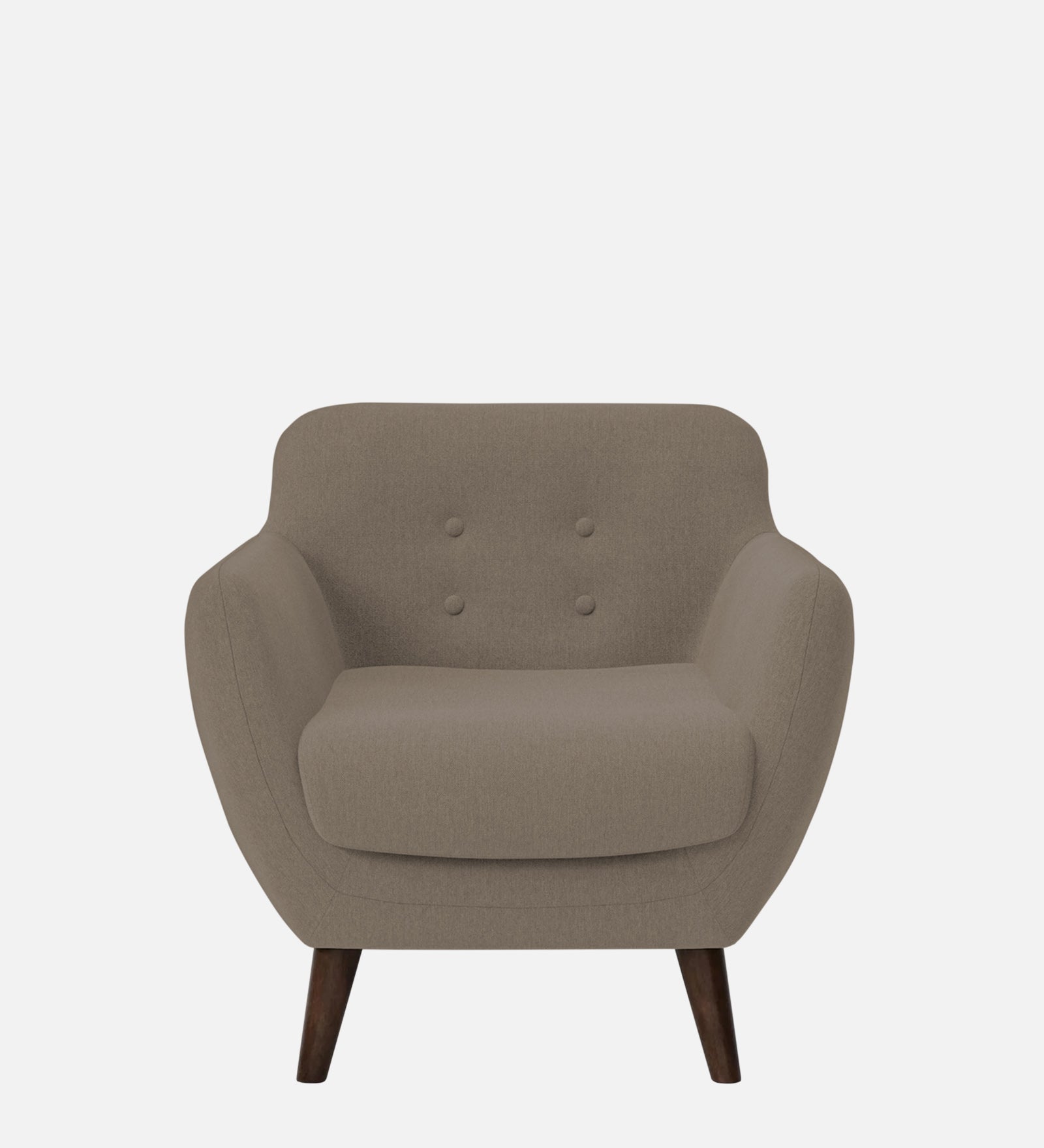 Goofy Fabric 1 Seater Sofa In Hazel Beige Colour - Febonic Living