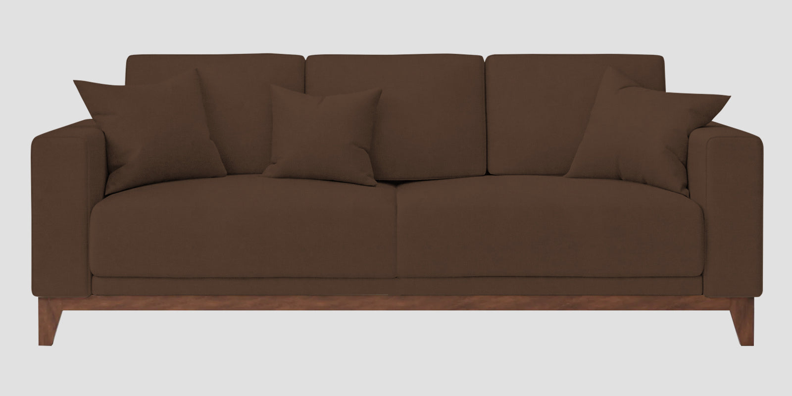 Luca Fabric 3 Seater Sofa In Ash Brown Colour - Febonic Living