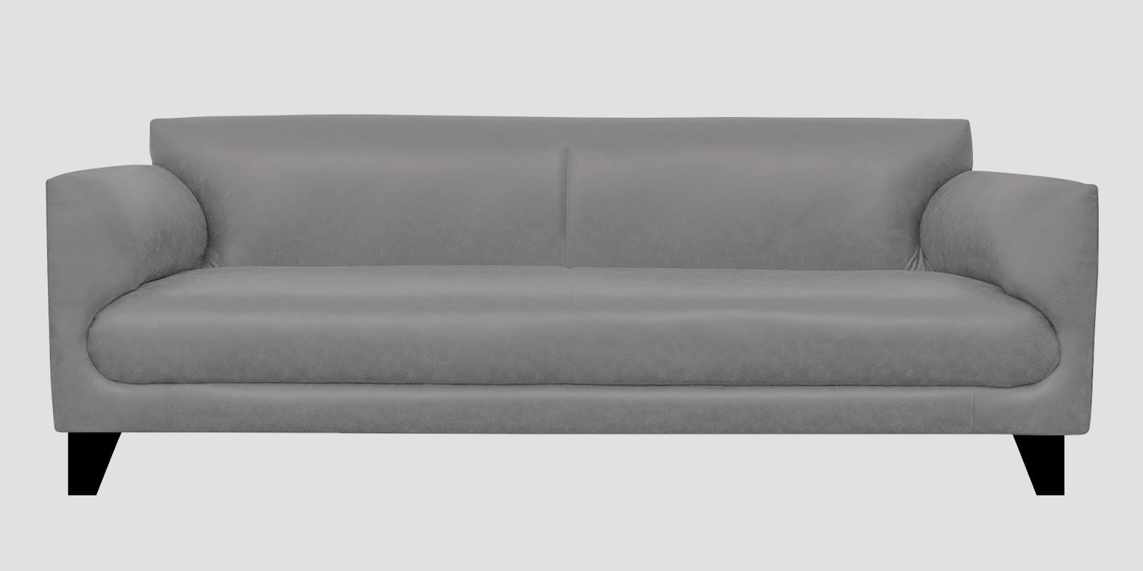 Convi Leatherette 3 Seater Sofa In Dim Grey Colour - Febonic Living
