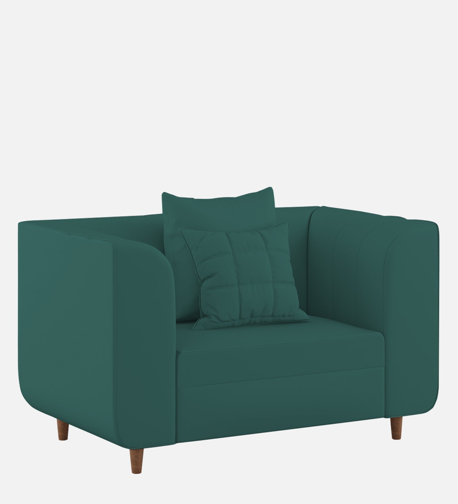 Sumo Velvet 1 Seater Sofa In Pine Green Colour - Febonic Living