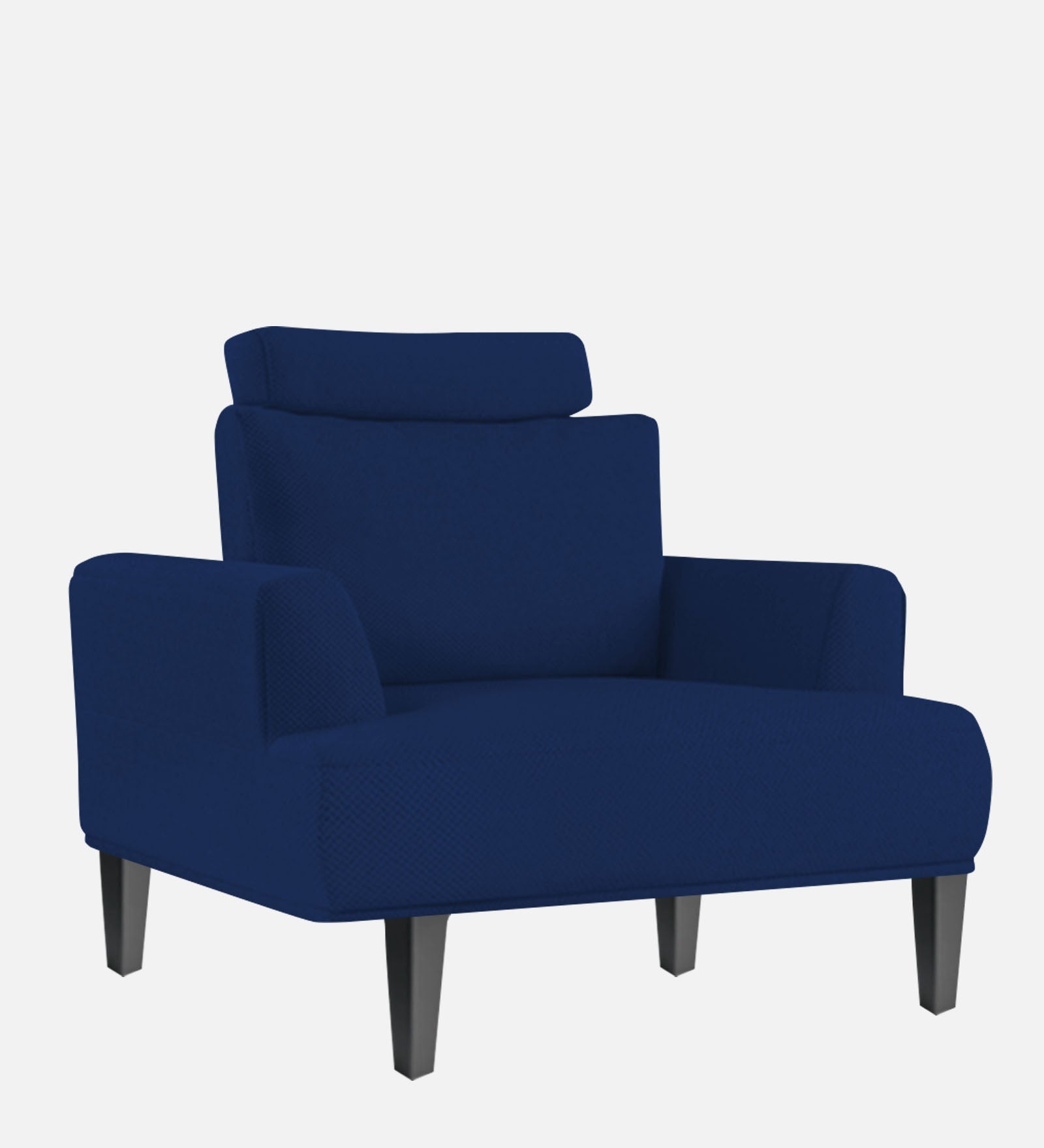Como Fabric 1 Seater Sofa In Royal Blue Colour - Febonic Living