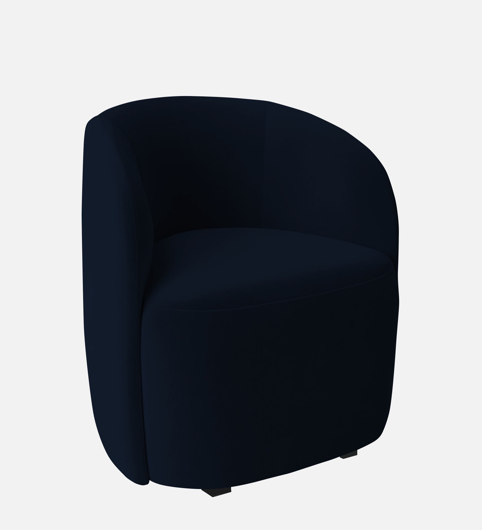 Lucky Velvet Wing Chair In Dark Blue Colour - Febonic Living