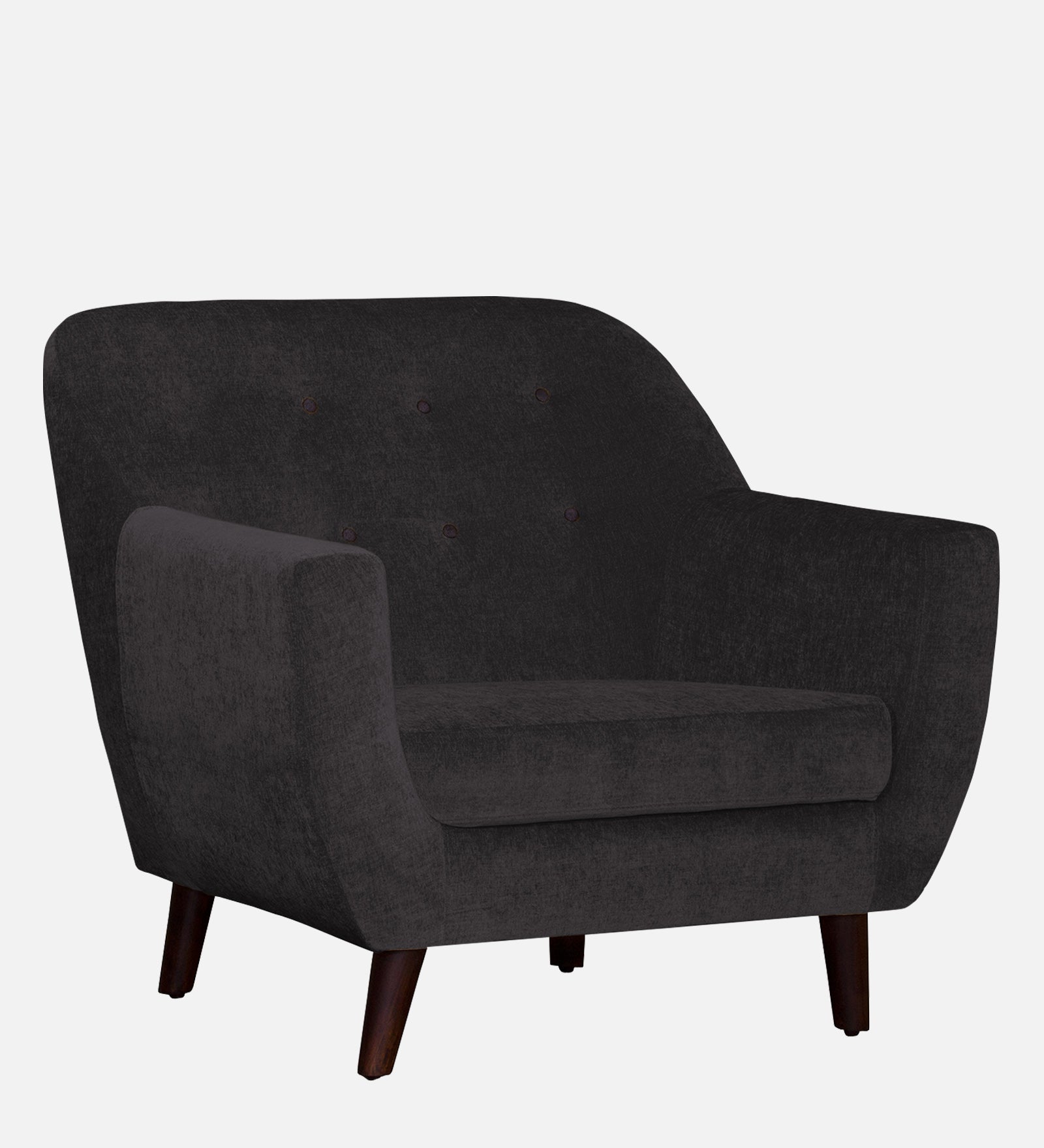 German Fabric 1 Seater Sofa In Maba Grey Colour - Febonic Living