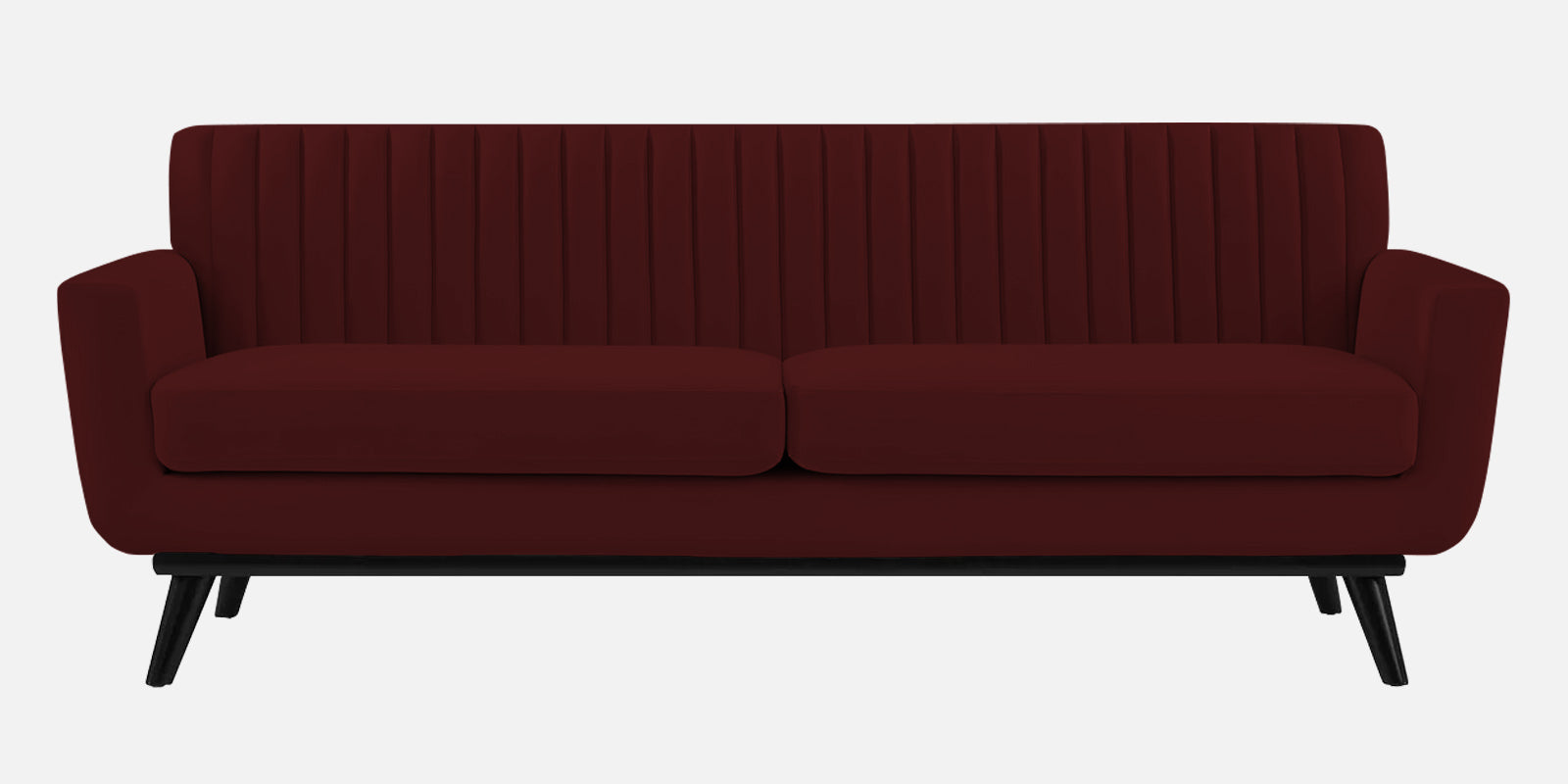 Tucker Velvet 3 Seater Sofa In Dark Maroon Colour - Febonic Living