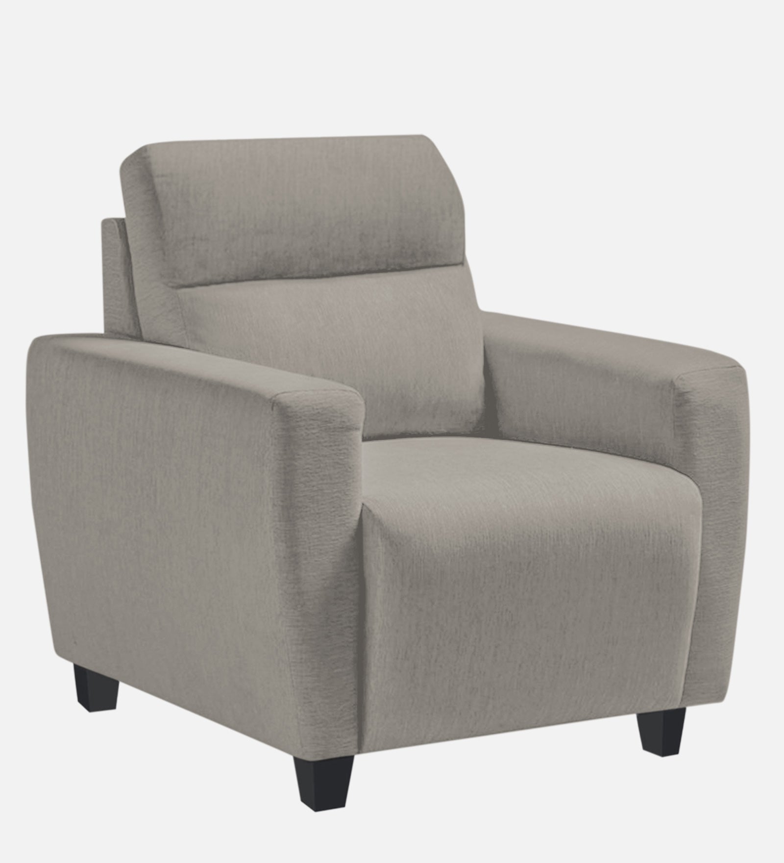 Bakadi Fabric 1 Seater Sofa In Ash Grey Colour - Febonic Living