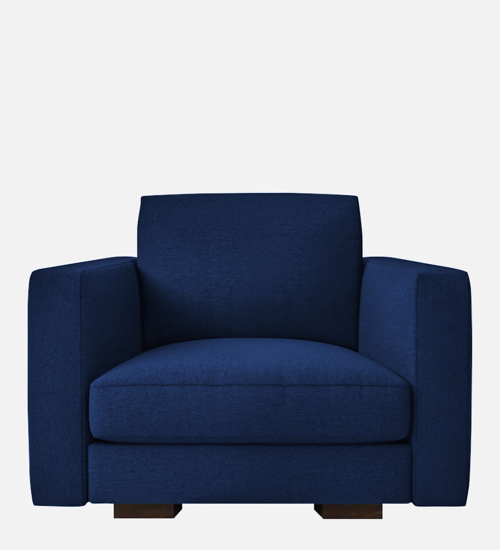 Messy Fabric 1 Seater Sofa In Royal Blue Colour - Febonic Living