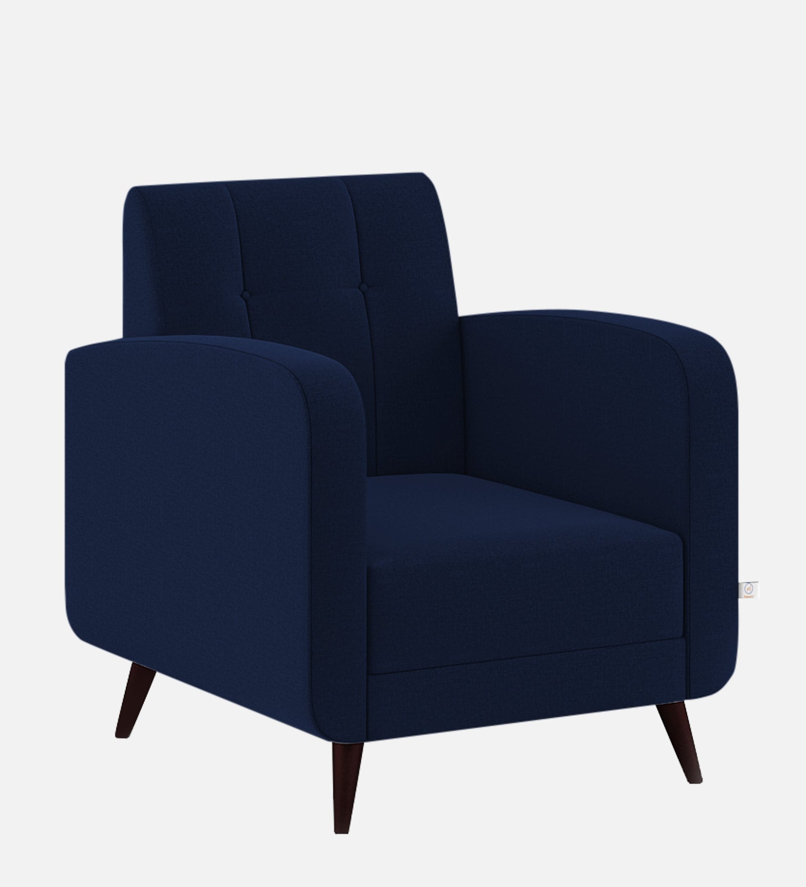 Wiki Velvet 1 Seater Sofa In Indigo Blue Colour - Febonic Living