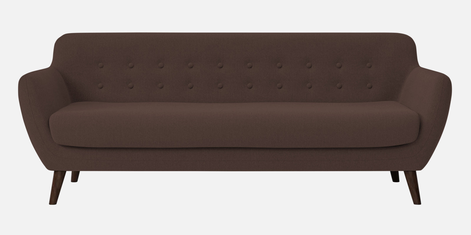 Goofy Fabric 3 Seater Sofa In Caramel Brown Colour - Febonic Living