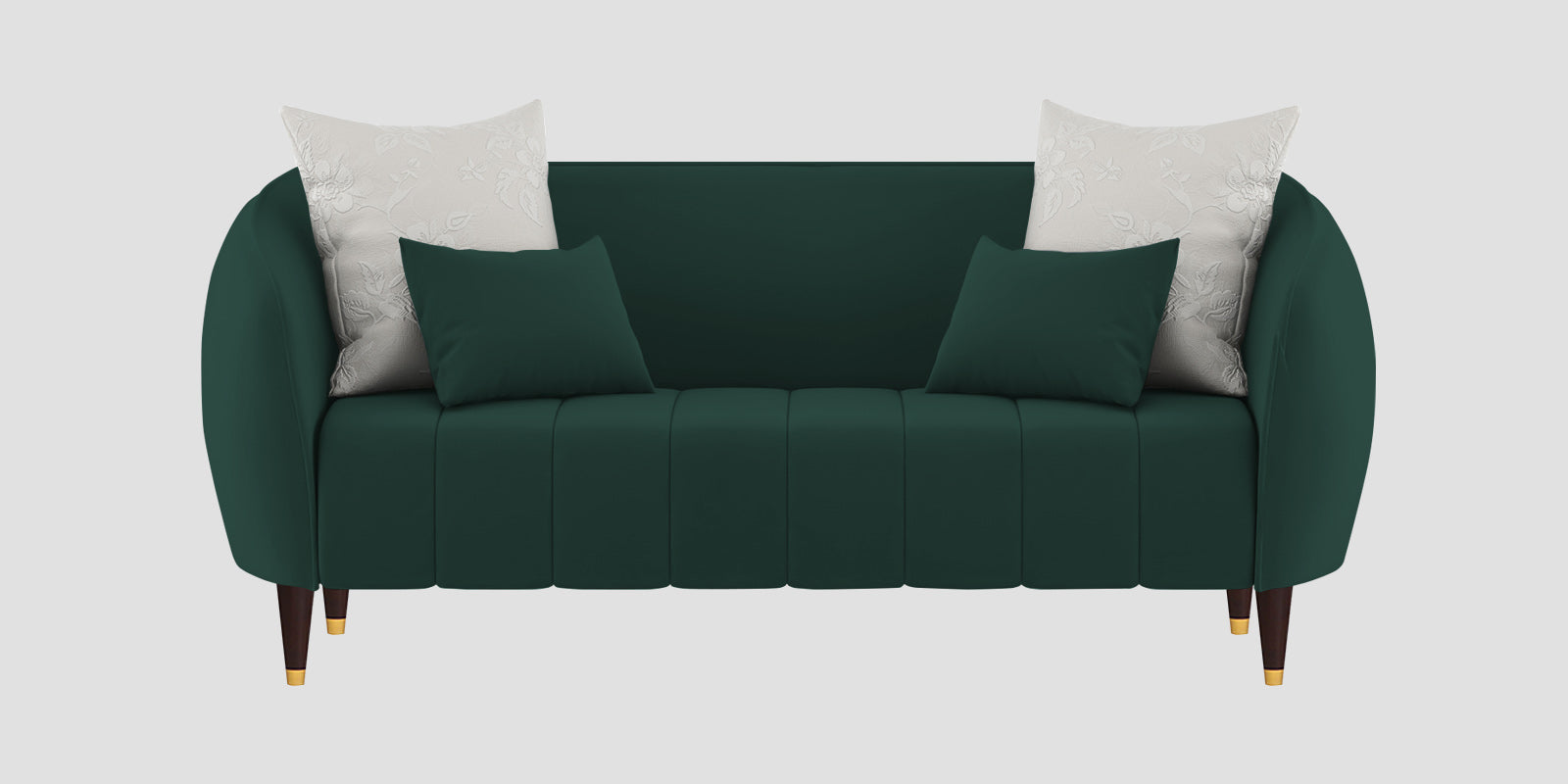 Hairo Velvet 2 Seater Sofa In Forest Green Colour - Febonic Living