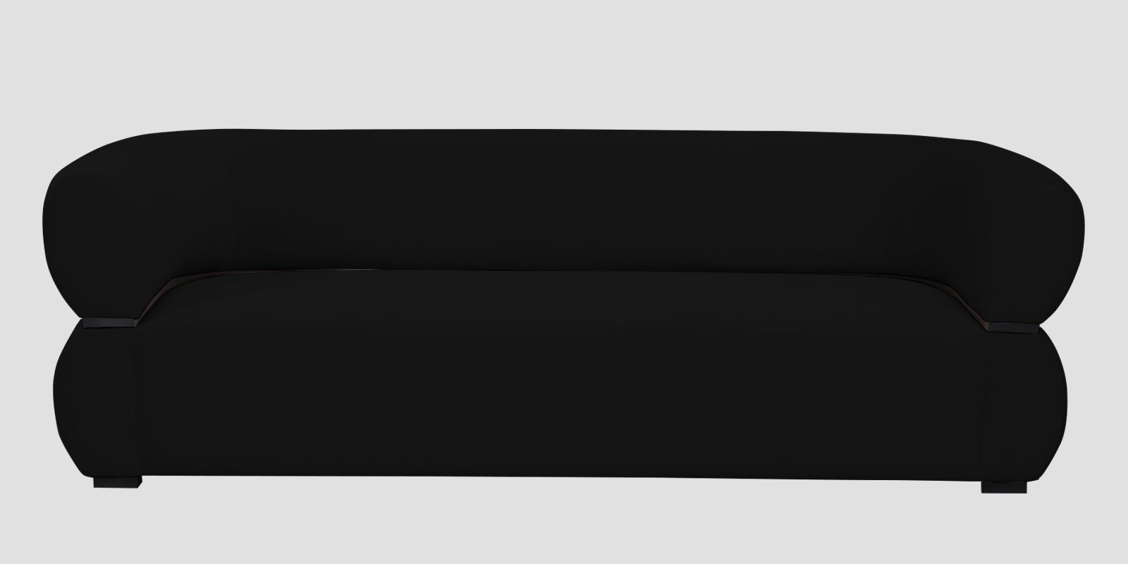 Kula Velvet 3 Seater Sofa In Adam Black Colour - Febonic Living