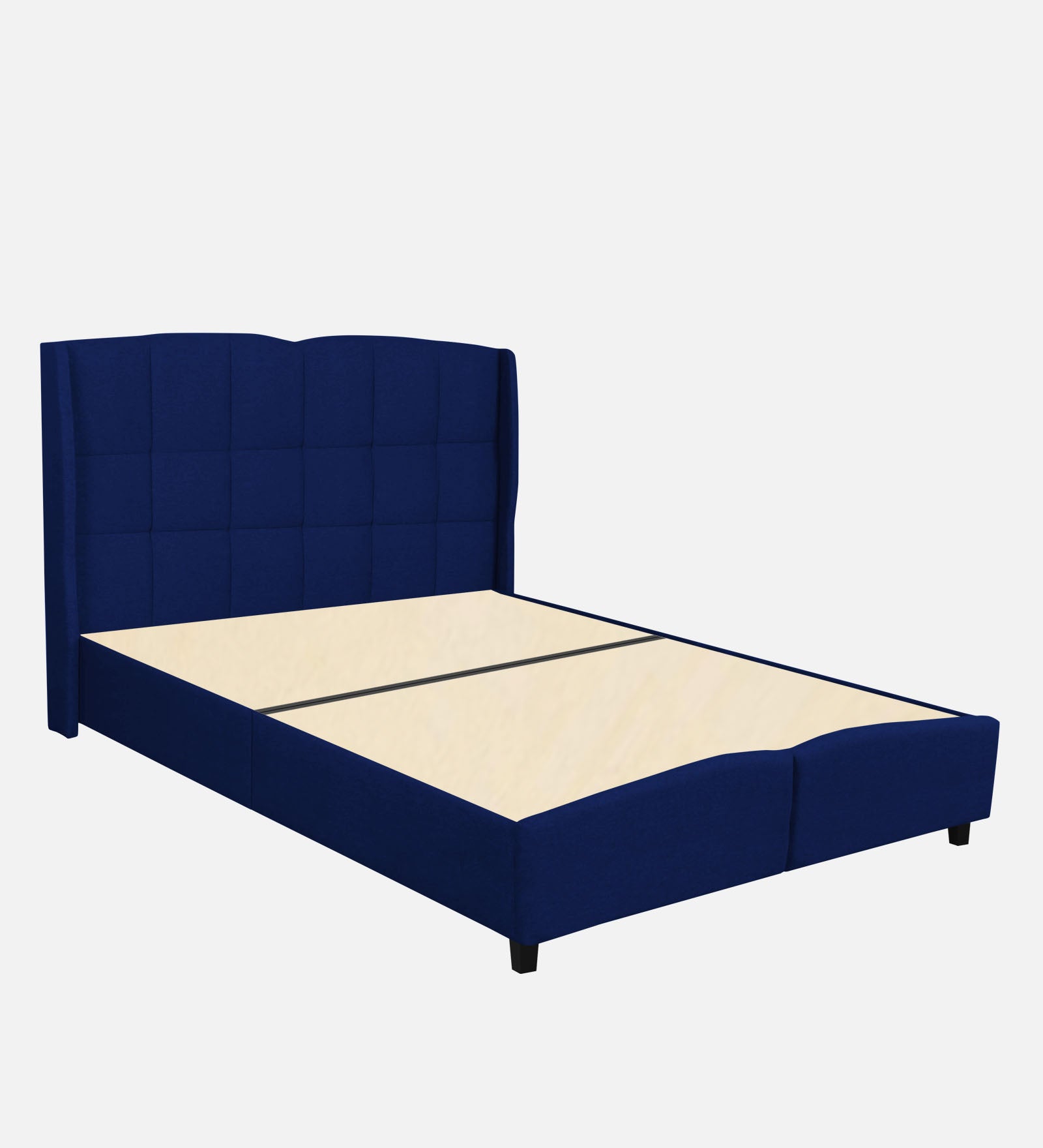 Jovi Velvet Single Size Bed In Imperial Blue In Colour - Febonic Living
