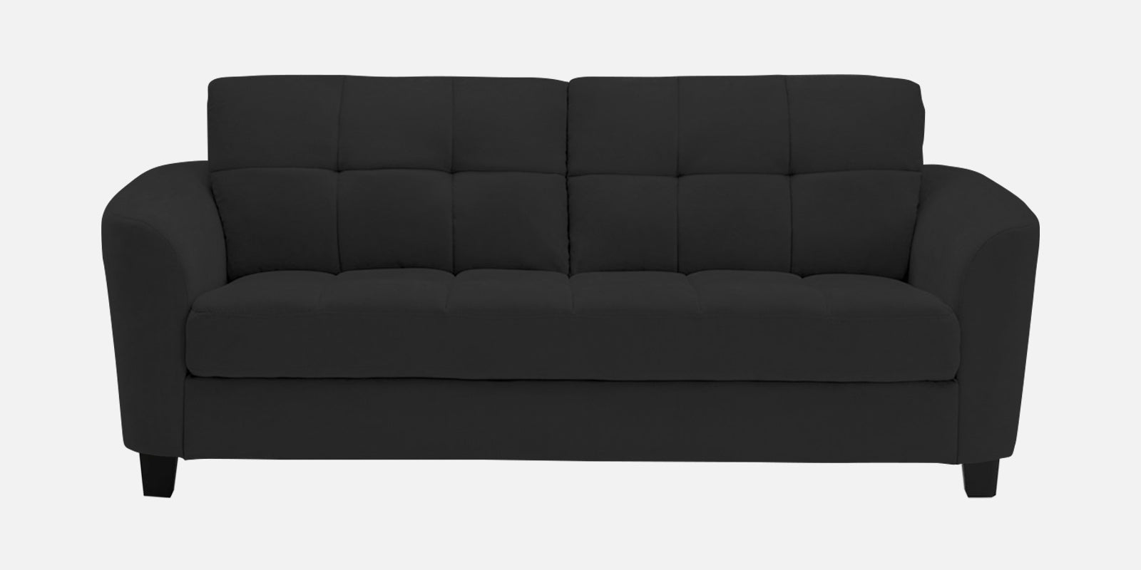 Mulan Fabric 2 Seater Sofa In Bitter Black Colour - Febonic Living