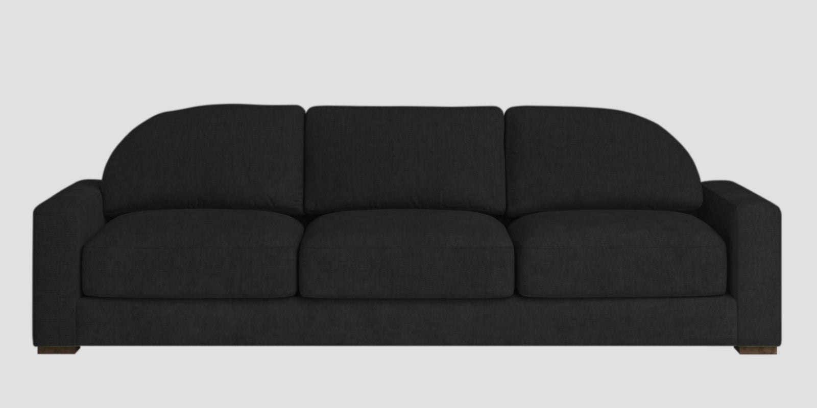Dara Fabric 3 Seater Sofa In Zed Black Colour - Febonic Living