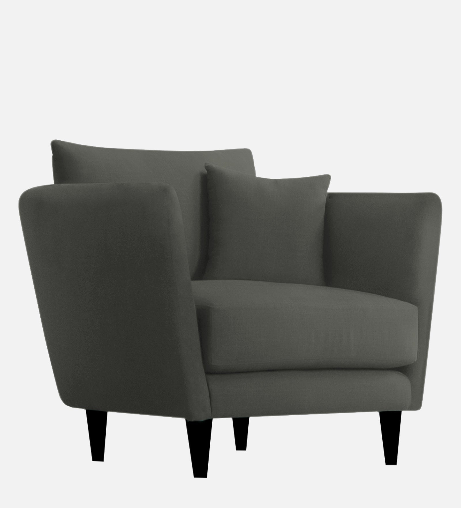 Norway Velvet 1 Seater Sofa In Hory Grey Colour - Febonic Living