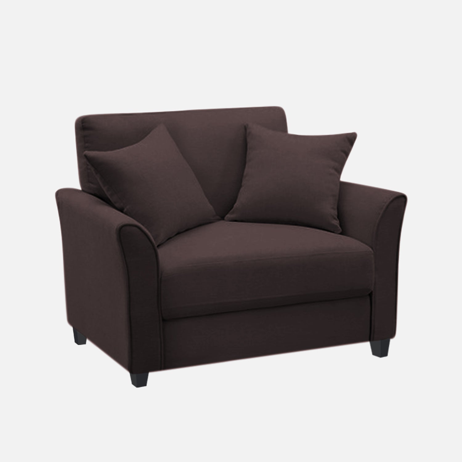 Daroo Velvet 1 Seater Sofa In Mocha Brown Colour - Febonic Living