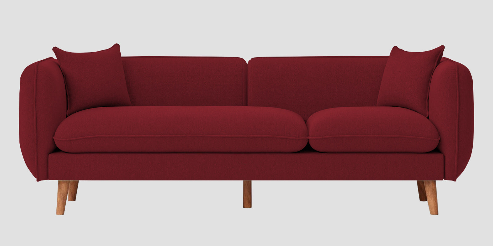 Reva Fabric 3 Seater Sofa In Chilli Red Colour - Febonic Living