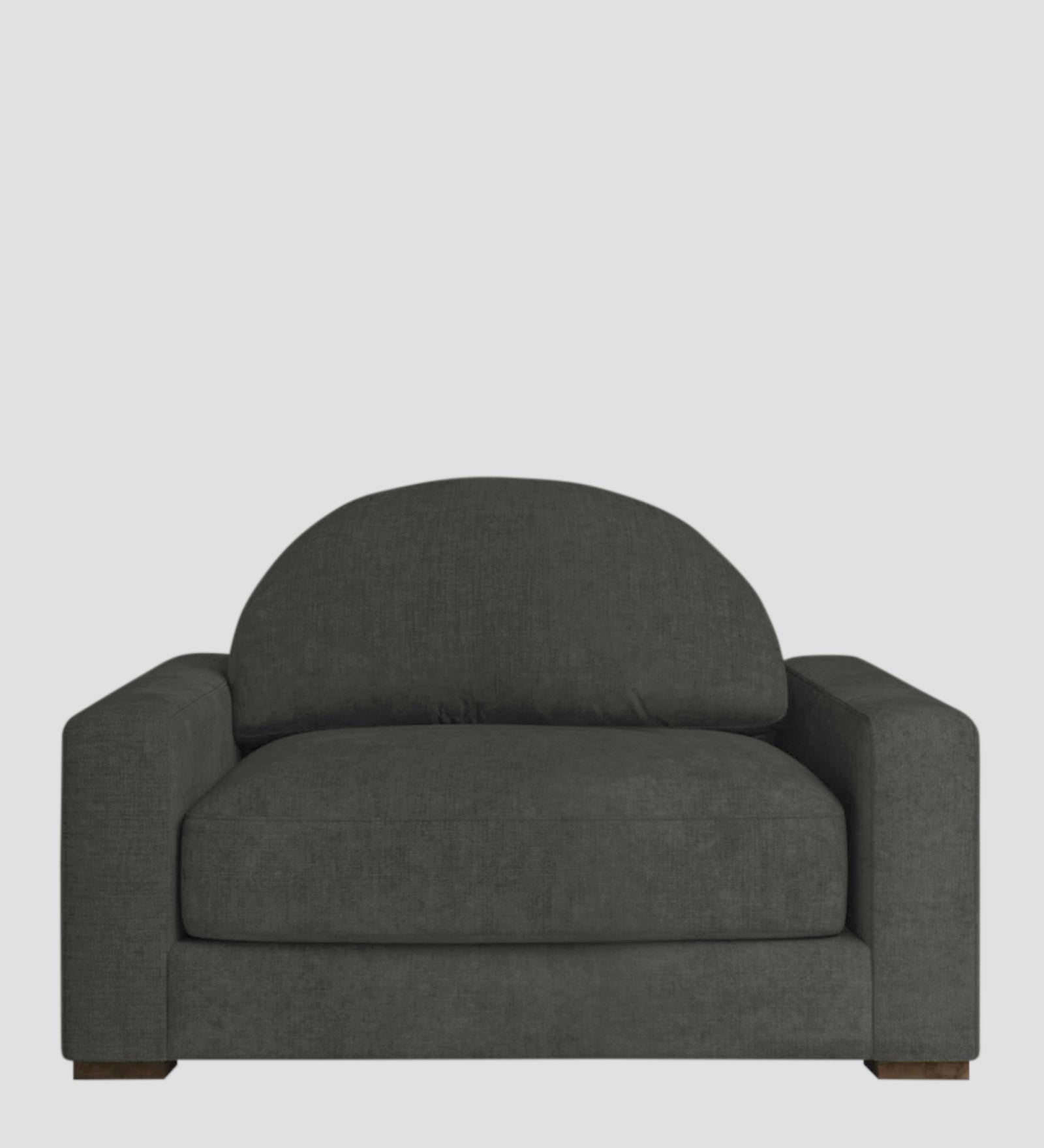 Dara Fabric 1 Seater Sofa In Charcoal Grey Colour - Febonic Living