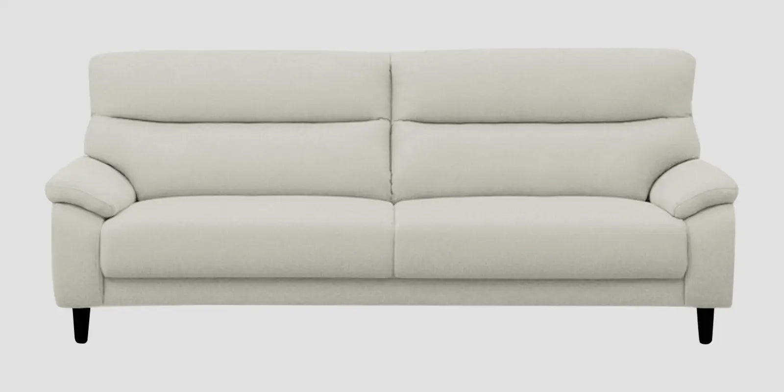 Zibby Fabric 3 Seater Sofa In Pearl White Colour Febonic Living