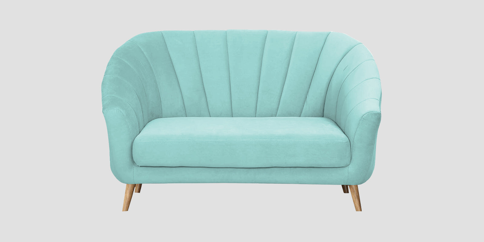 Kaylee Velvet 2 Seater Sofa In Barmunda Aqua Colour - Febonic Living