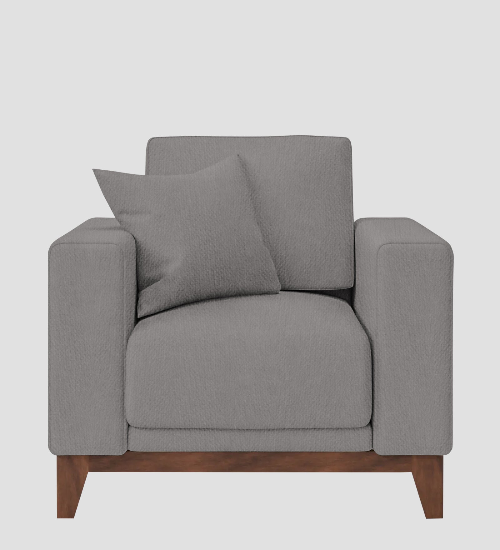 Luca Fabric 1 Seater Sofa In Silver Grey Colour - Febonic Living