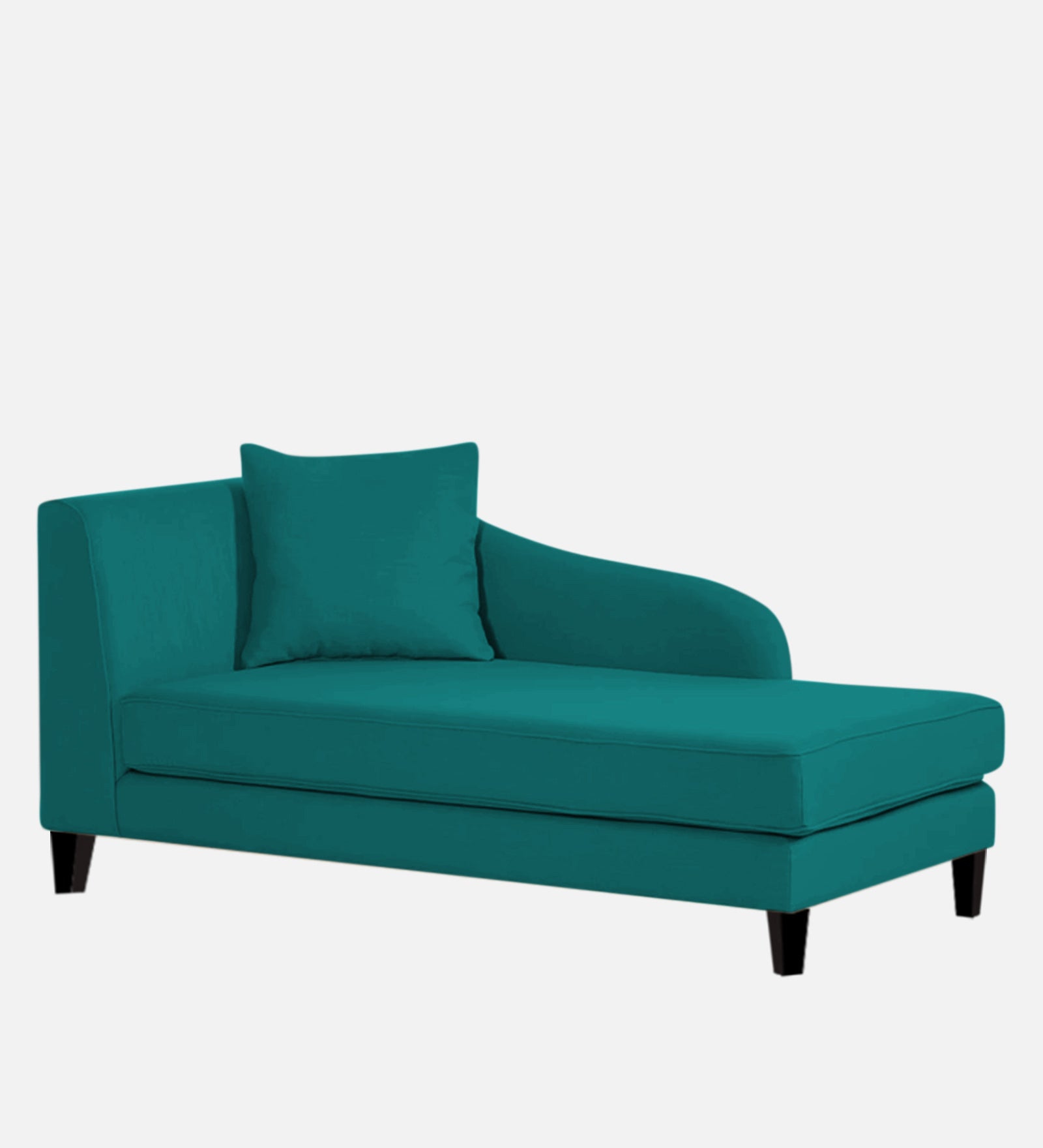 Louis Fabric RHS Chaise Lounger In Sea Green Colour - Febonic Living