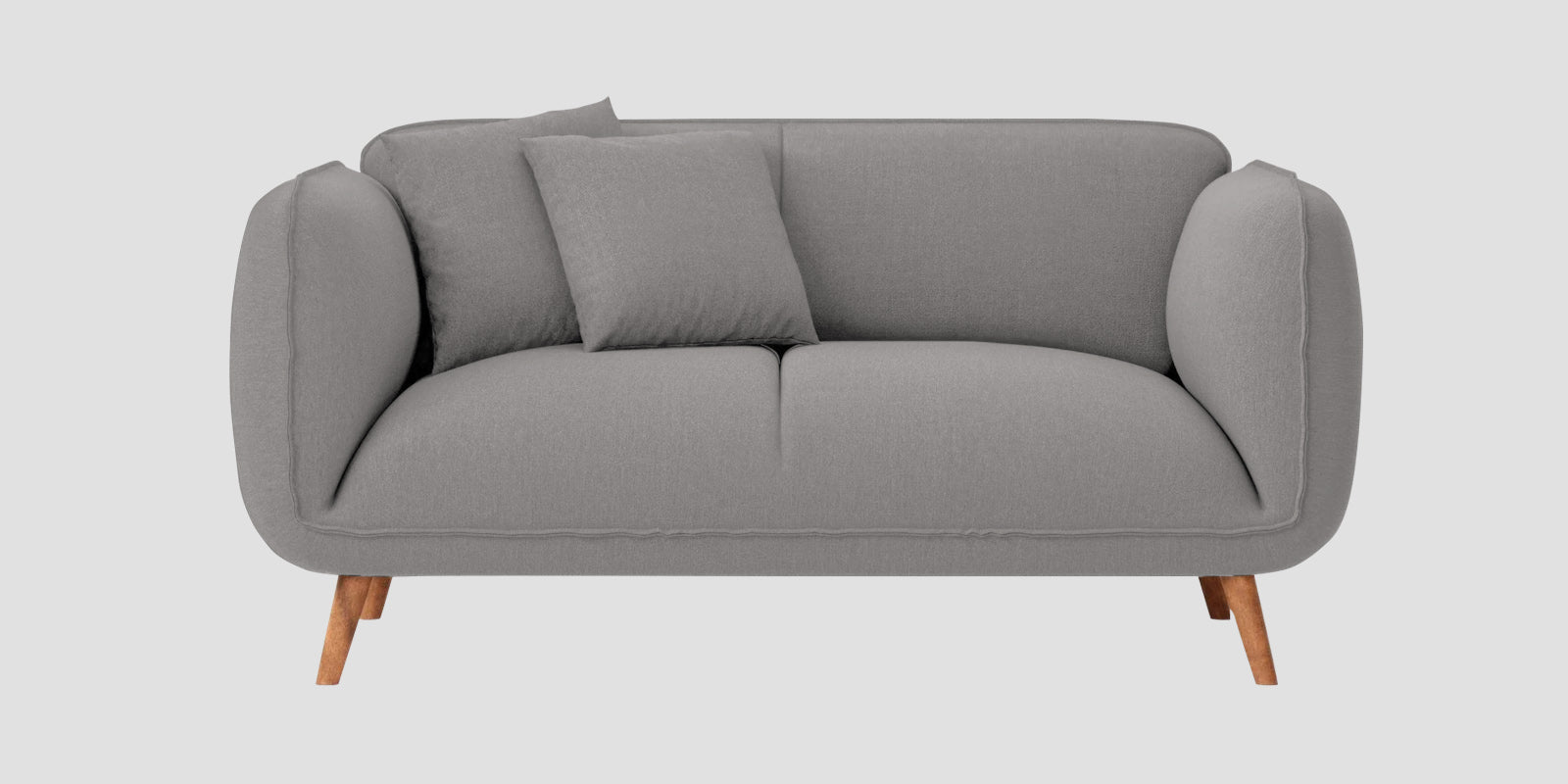 Zia Fabric 2 Seater Sofa In Silver Grey Colour - Febonic Living