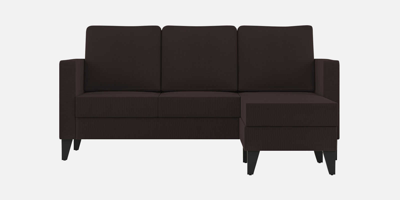 Nori Fabric LHS Sectional Sofa (2+Lounger) In Dark Brown Colour - Febonic Living
