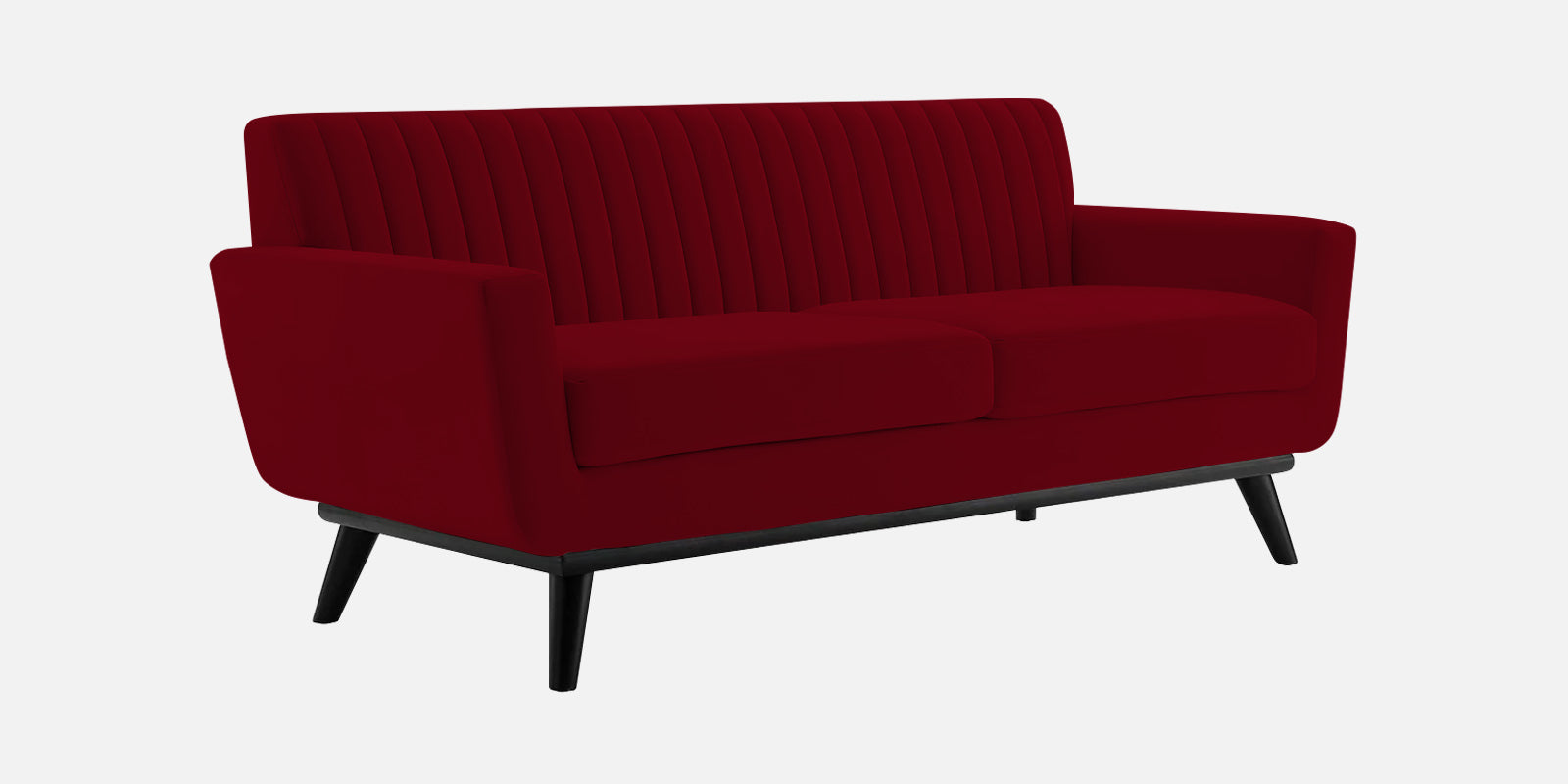 Tucker Velvet 2 Seater Sofa In Cherry Red Colour - Febonic Living