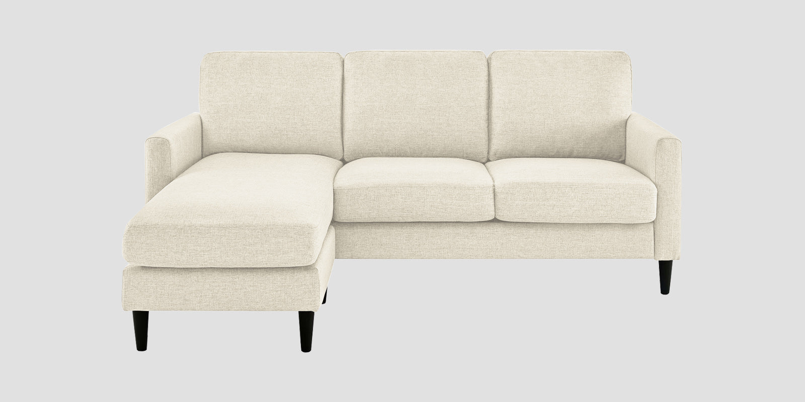 Romie Fabric RHS Sectional Sofa (2+Lounger) In Ivory Cream Colour - Febonic Living