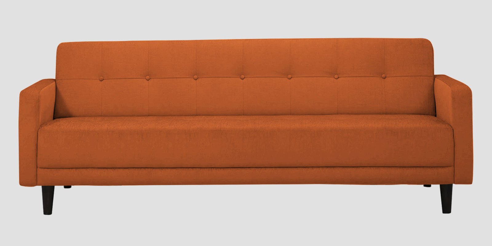 Noha Fabric 3 Seater Sofa In Vivid Orange Colour - Febonic Living