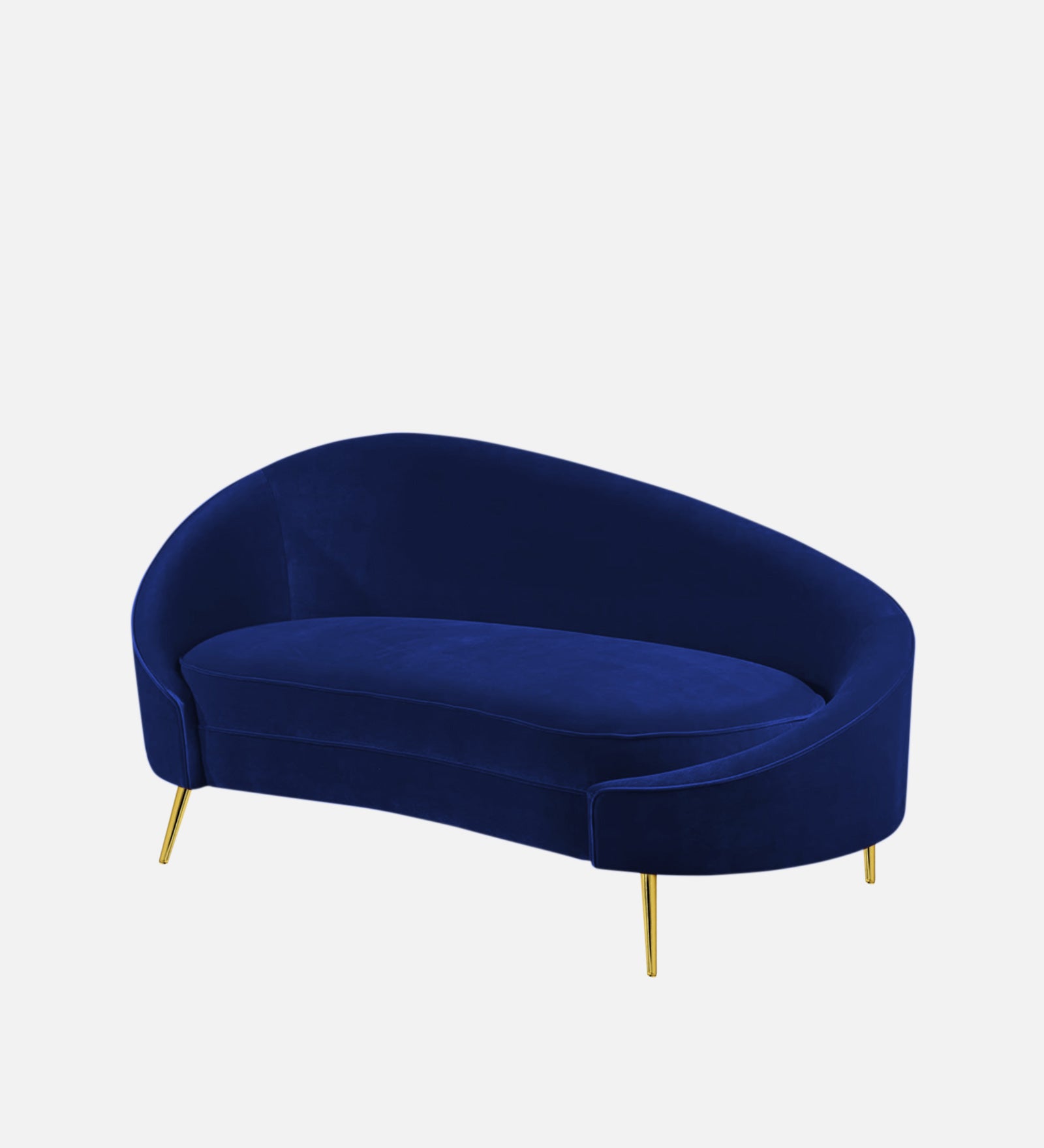 Cely Velvet RHS Chaise Lounger In Imperial Blue Colour - Febonic Living