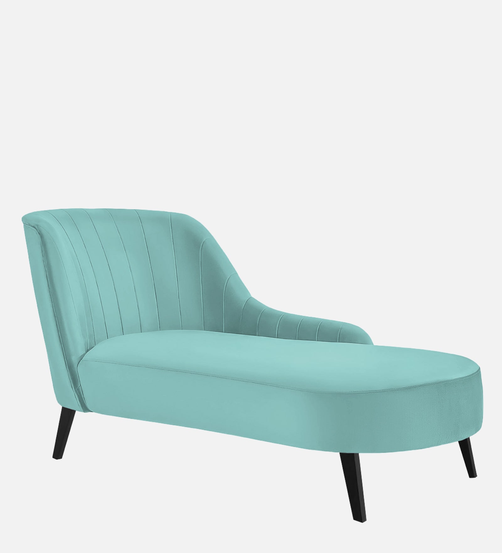 Flora Velvet RHS Chaise Lounger In Barmunda Aqua Colour - Febonic Living