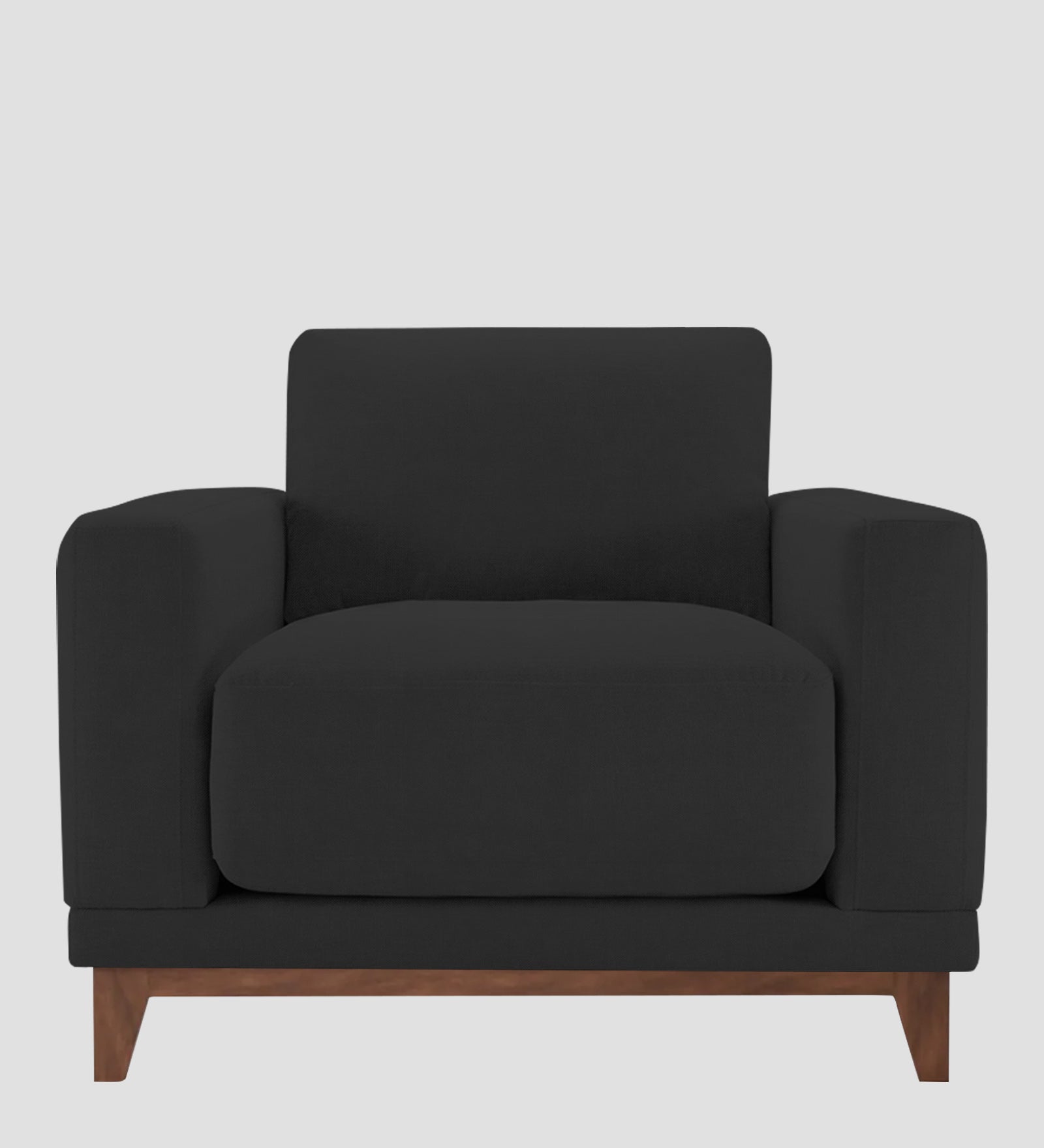 Esha Fabric 1 Seater Sofa In Bitter Black Colour - Febonic Living