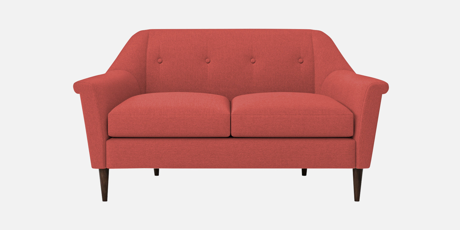 Homer Fabric 2 Seater Sofa In Salmon Pink Colour - Febonic Living