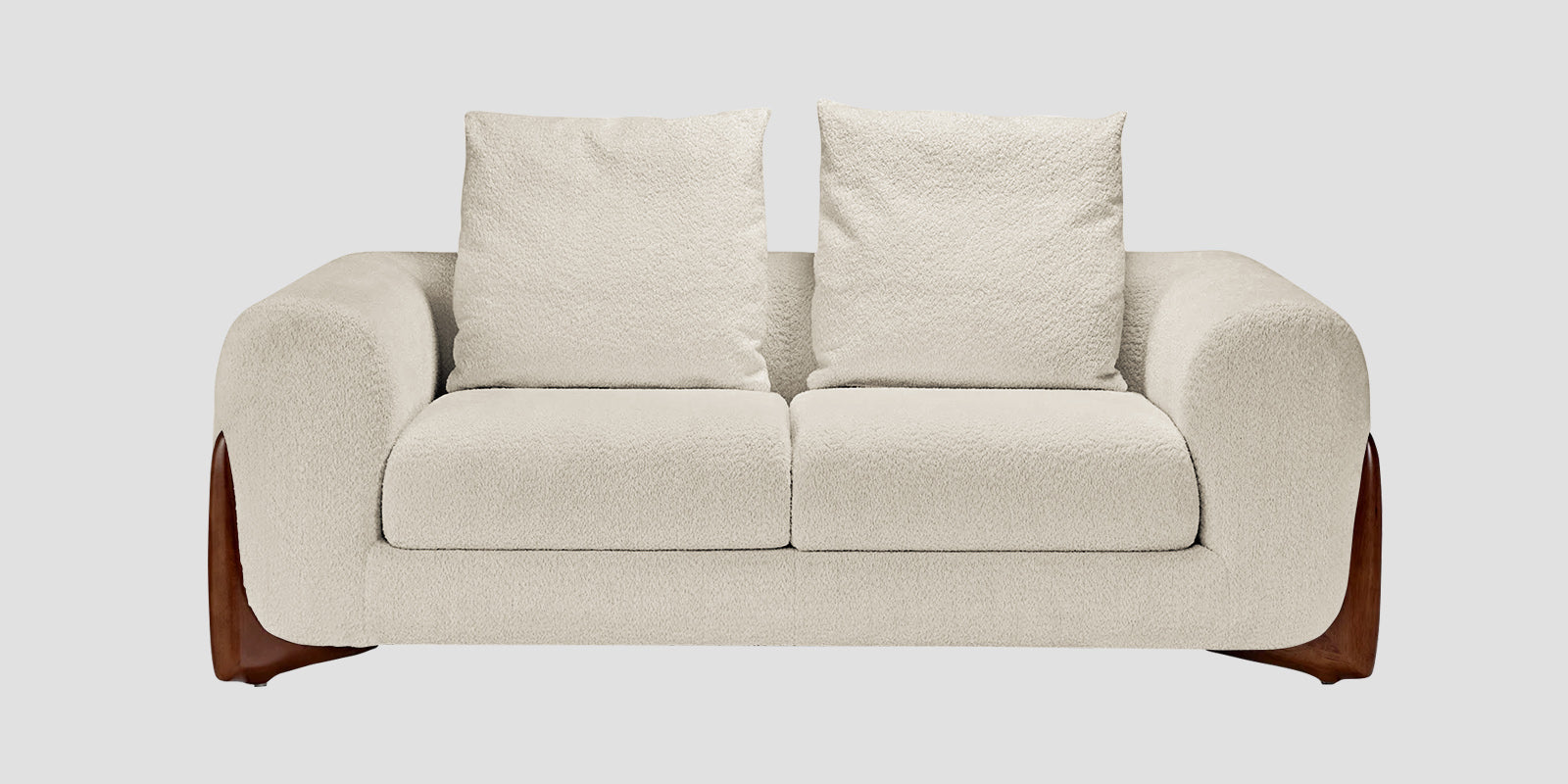 Boko Boucle 2 Seater Sofa In Shell White Colour - Febonic Living