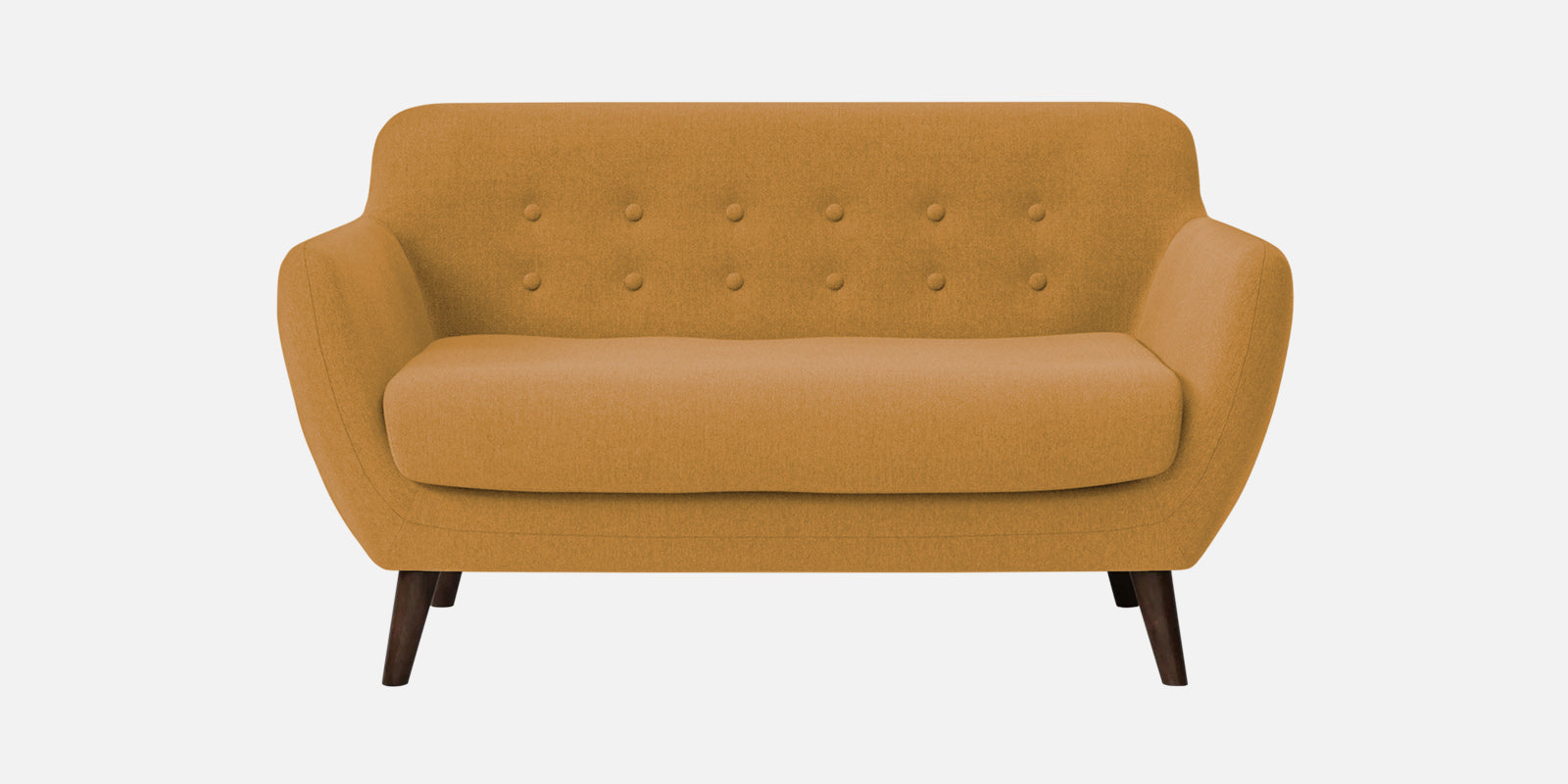 Goofy Fabric 2 Seater Sofa In Corn Yellow Colour - Febonic Living