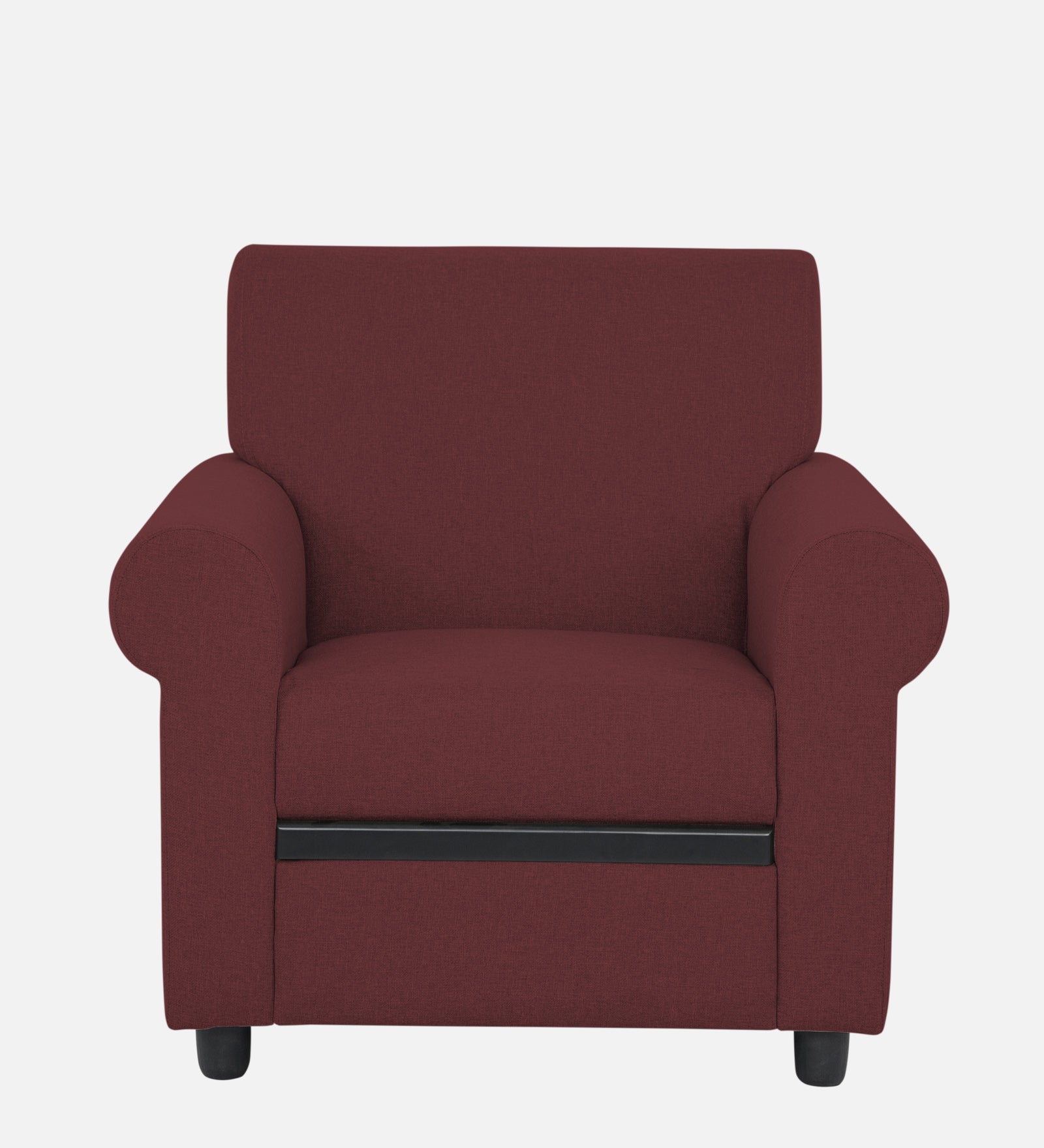 Ribby Fabric 1 Seater Sofa In Blaze Red Colour - Febonic Living