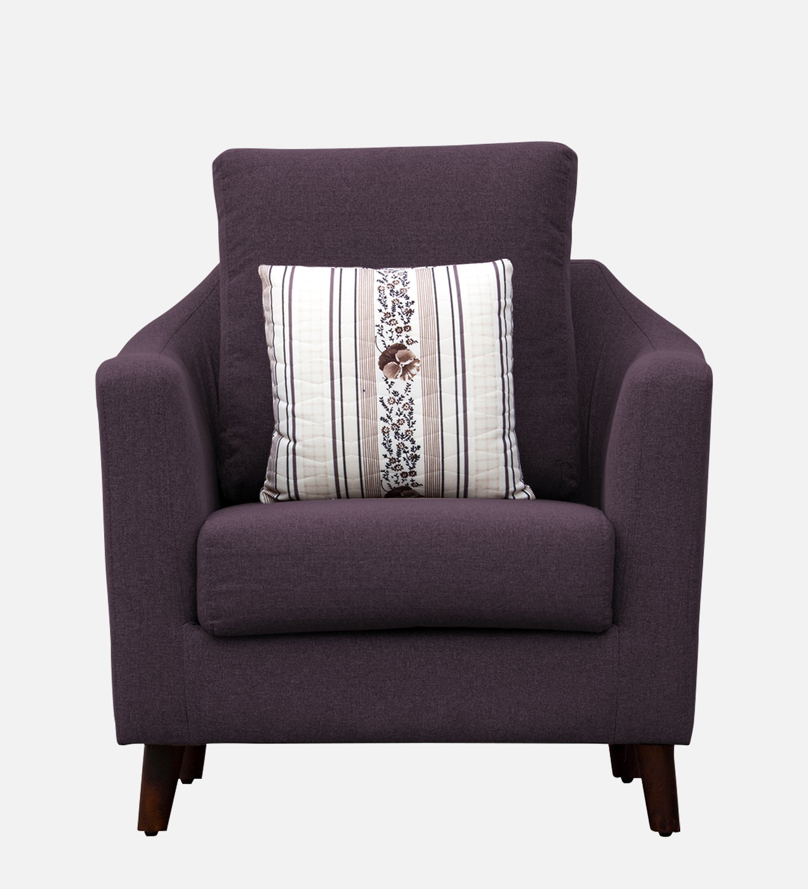 Kevin Fabric 1 Seater Sofa In Greek Purple Colour - Febonic Living