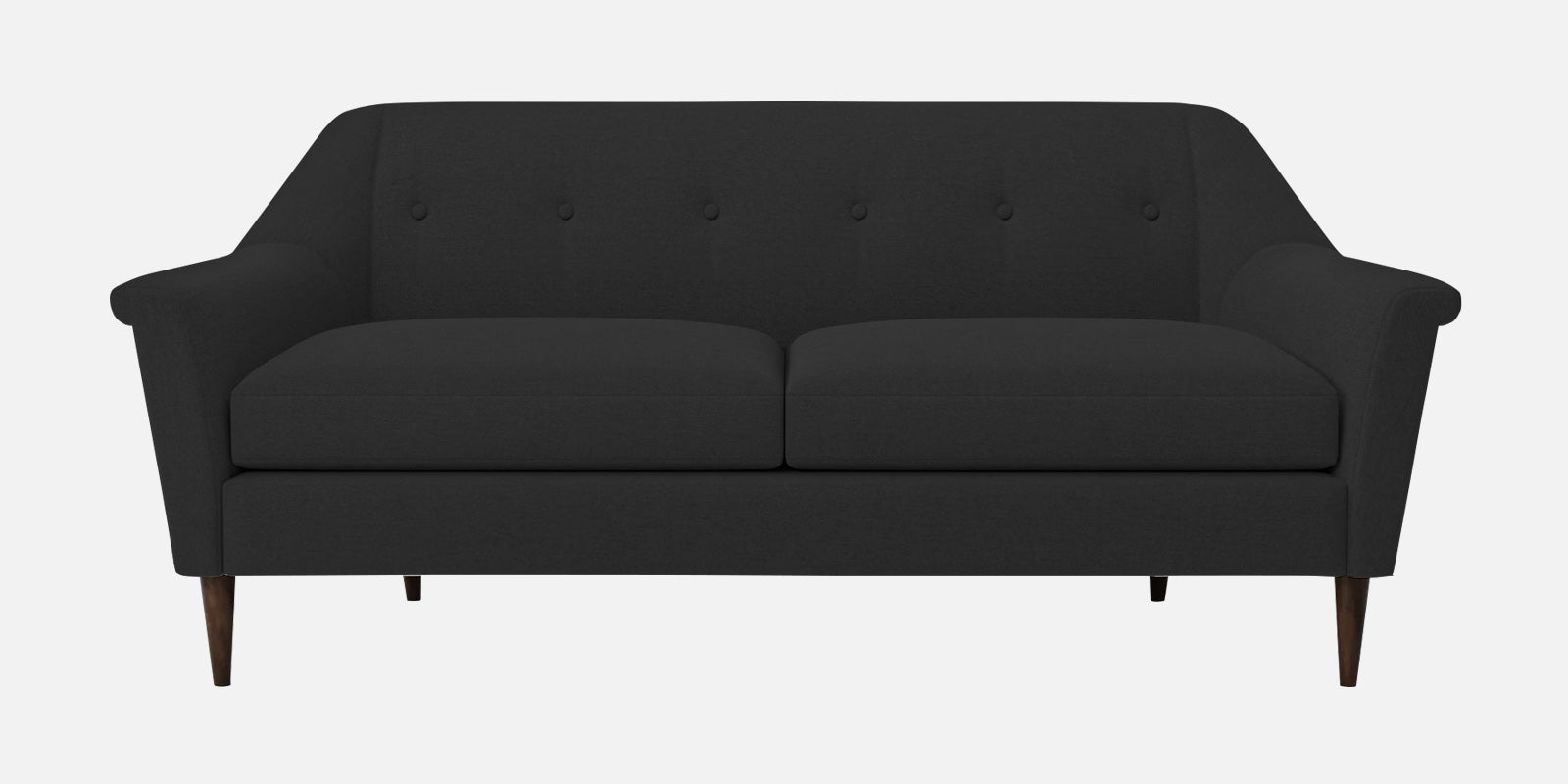 Homer Fabric 3 Seater Sofa In Bitter Black Colour - Febonic Living