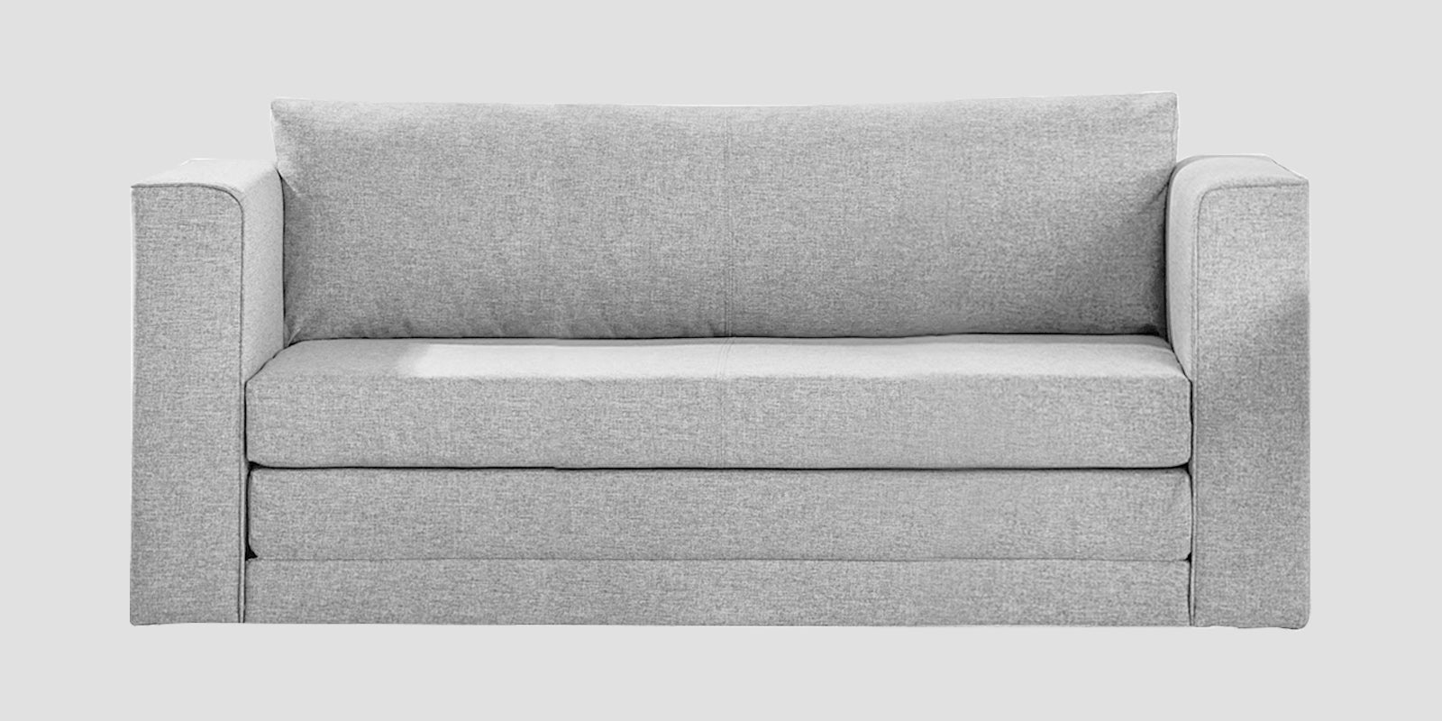 Kenia Fabric 3 Seater Foldable Sofa Cum Bed In Lit Grey Colour - Febonic Living